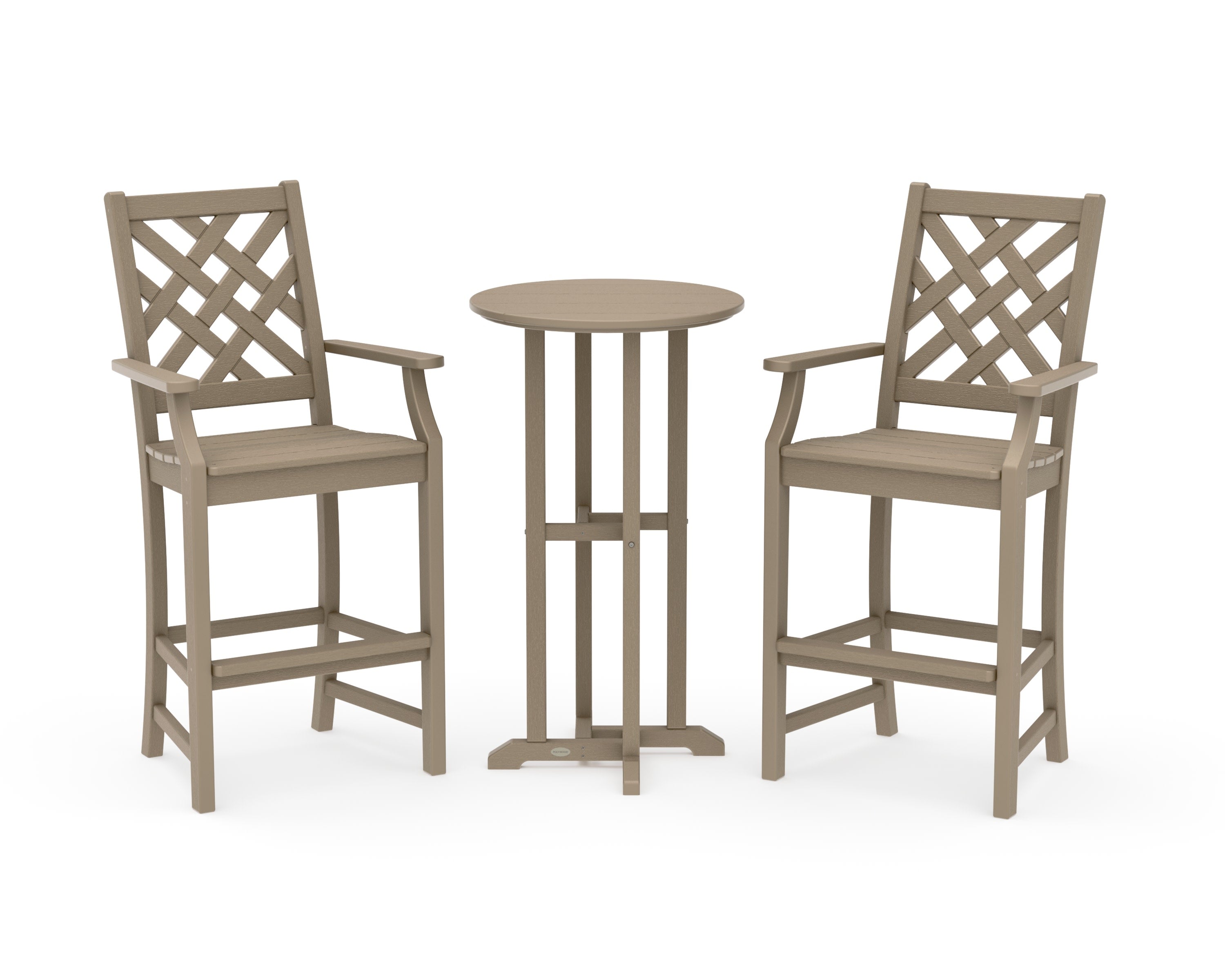 Wovendale 3-Piece Farmhouse Bar Set in Vintage Sahara