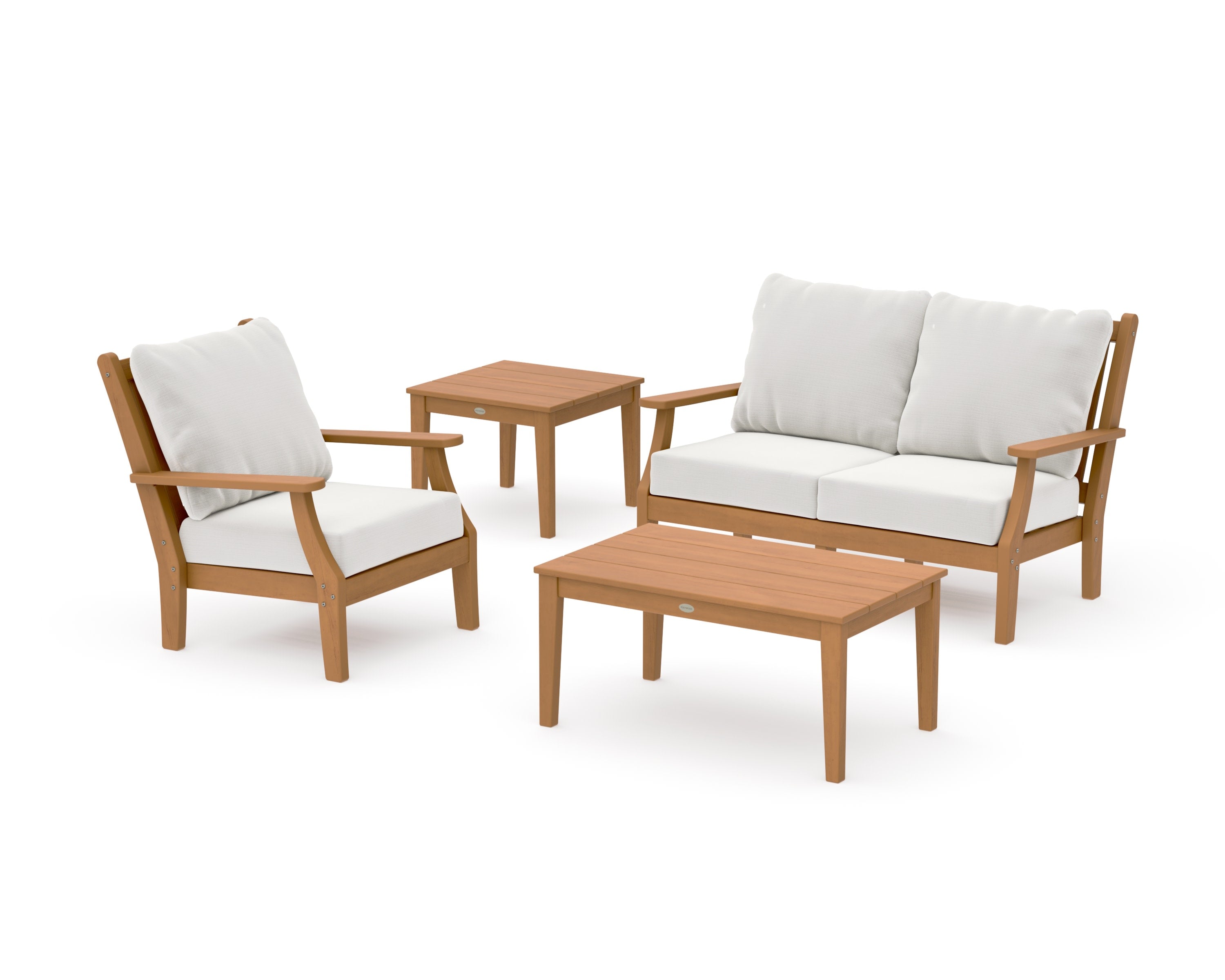 Wovendale 4-Piece Deep Seating Set in Natural / Natural Linen
