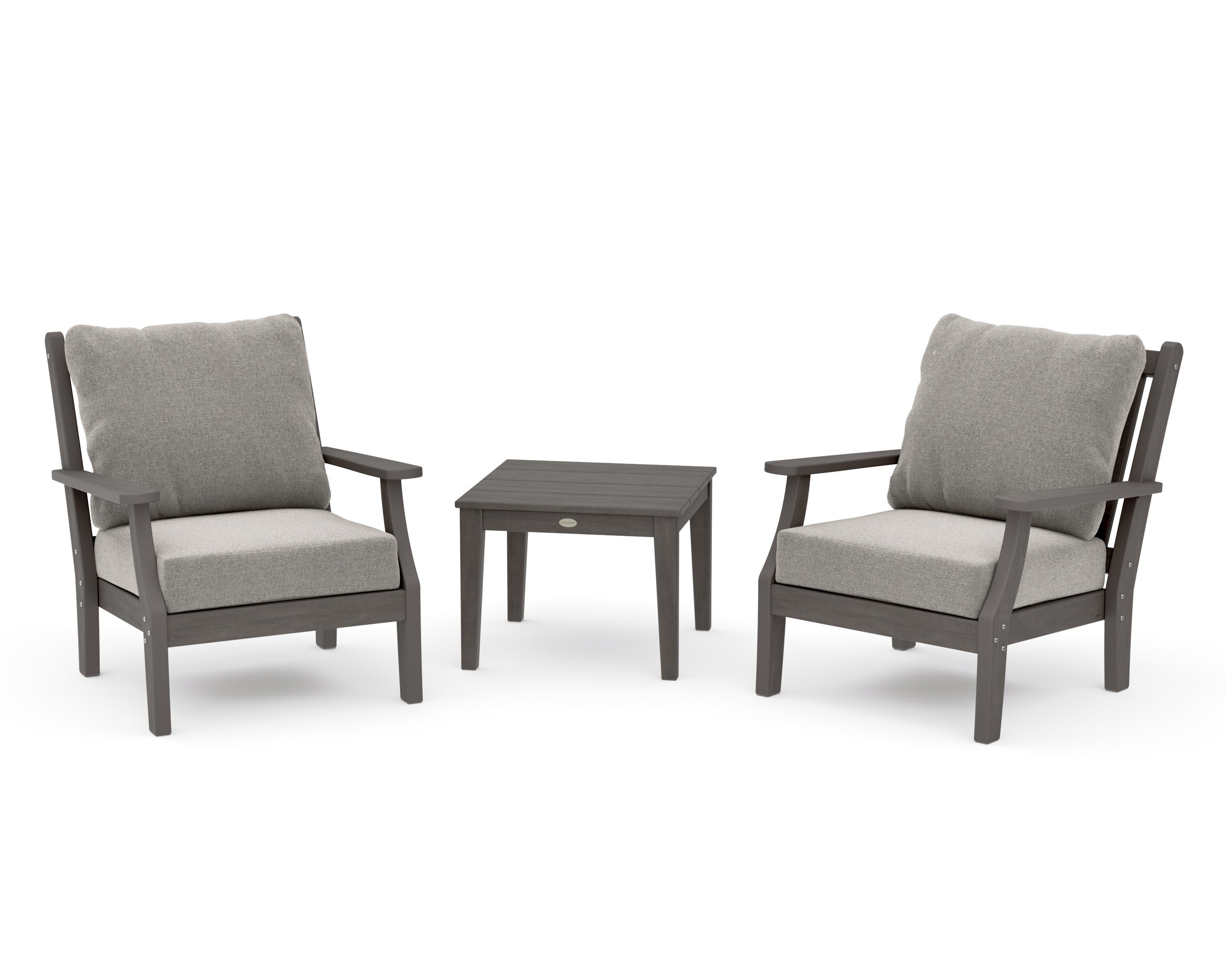 Wovendale 3-Piece Deep Seating Set in Driftwood / Weathered Tweed