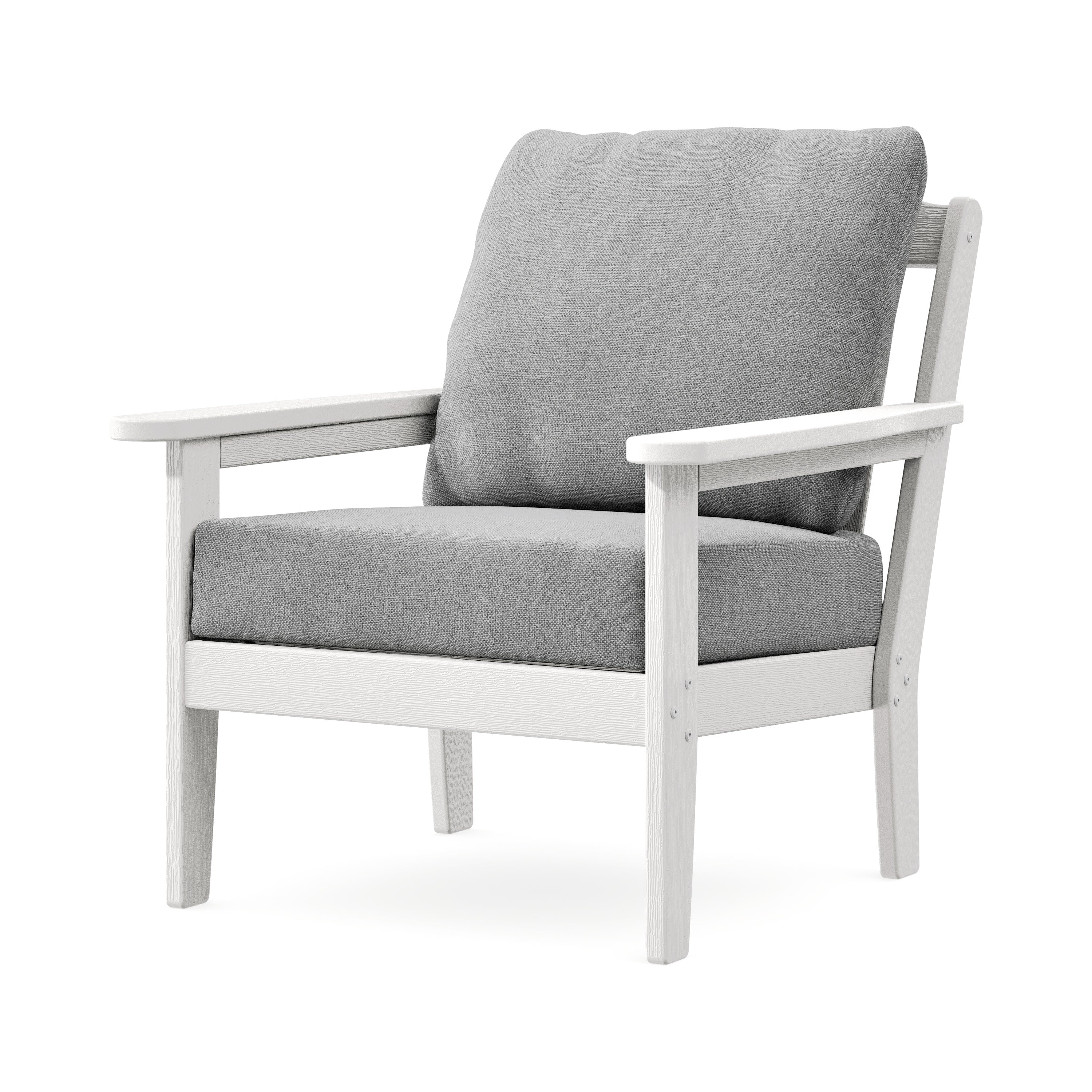 Cottage Deep Seating Chair in Vintage White / Grey Mist