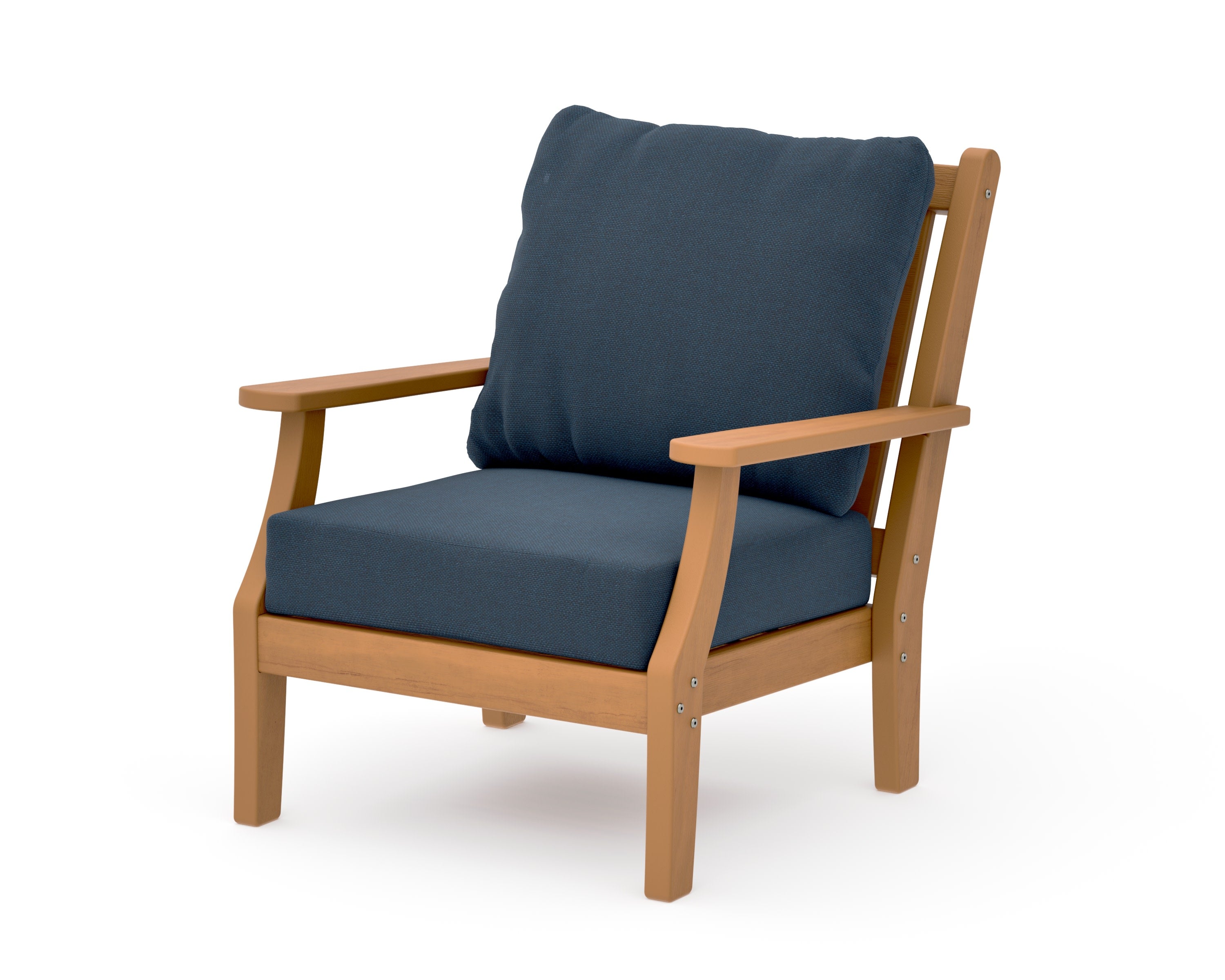 Wovendale Deep Seating Chair in Natural / Marine Indigo