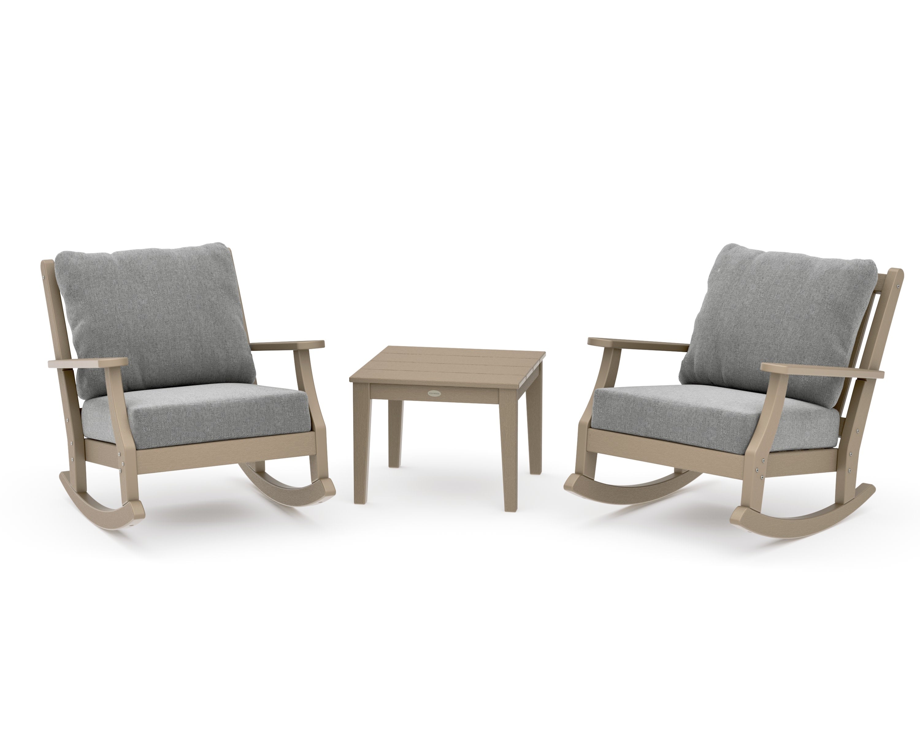 Wovendale 3-Piece Deep Seating Rocker Set in Vintage Sahara / Grey Mist