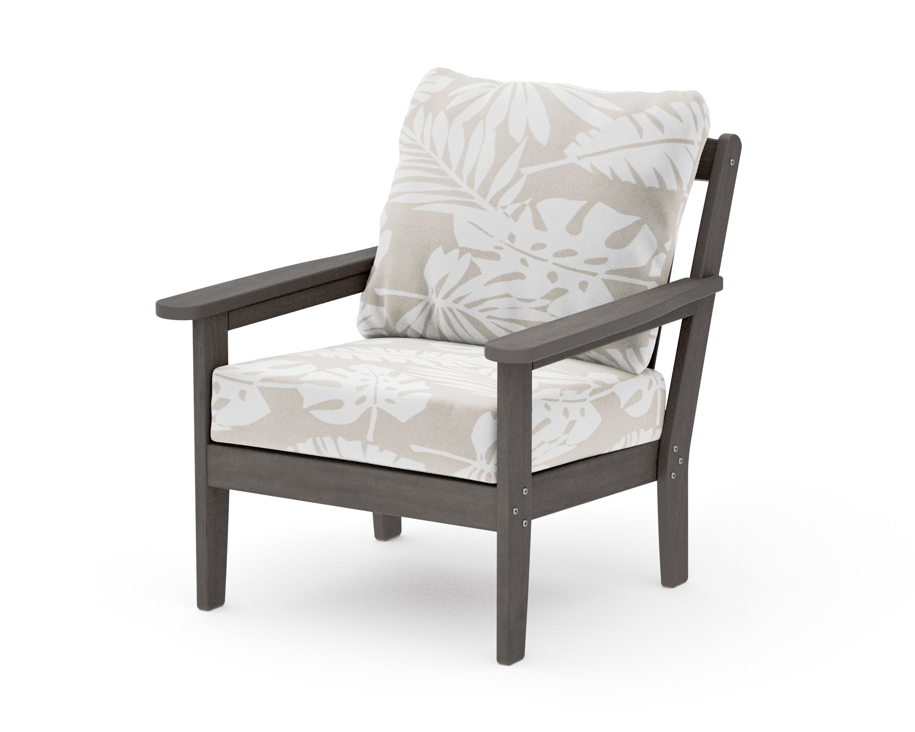 Cottage Deep Seating Chair in Driftwood / Leaf Dune Burlap