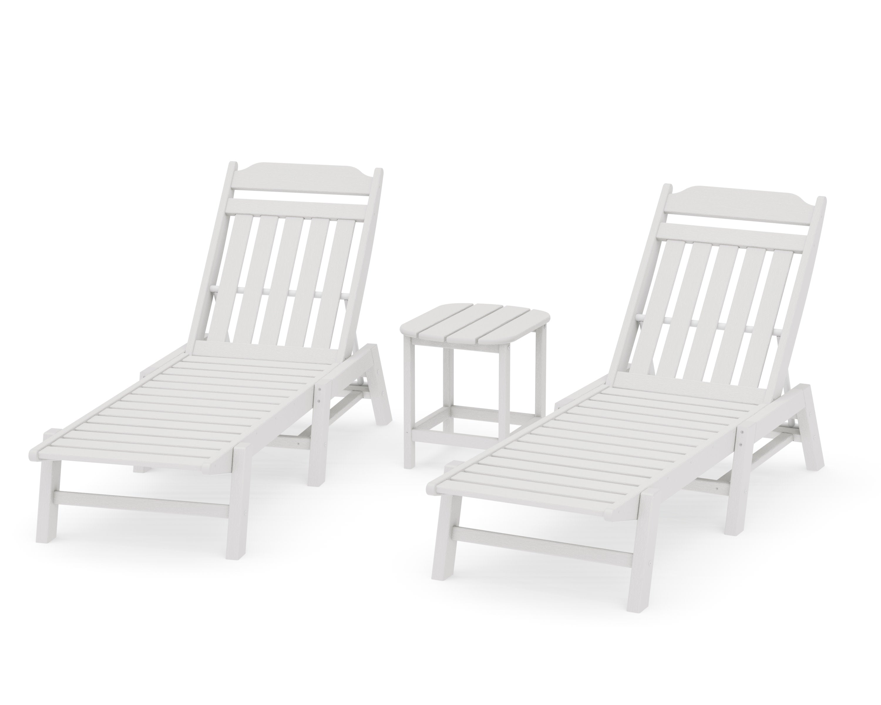 Cottage 3-Piece Chaise Set in Vintage White