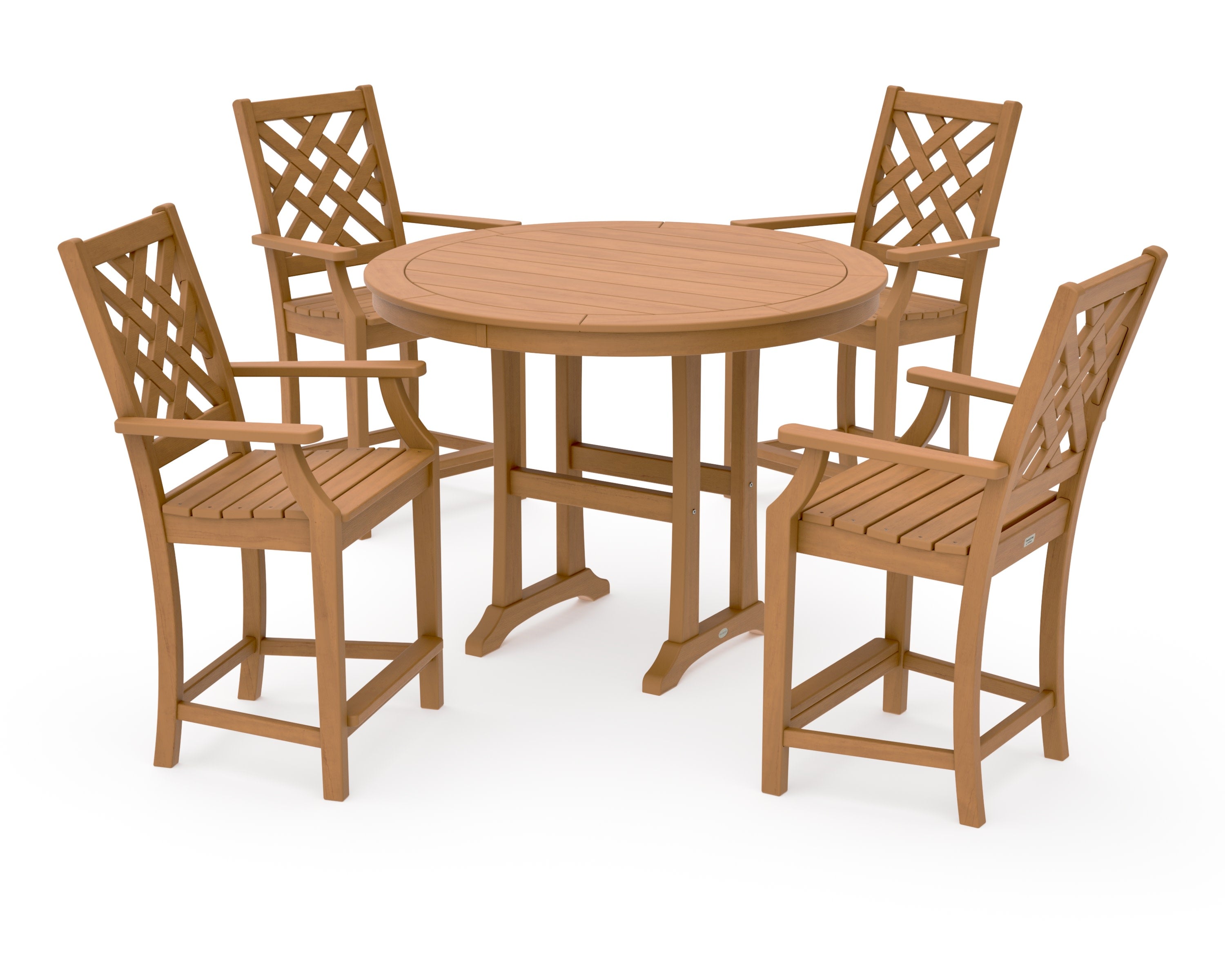 Wovendale 5-Piece Round Counter Set in Natural