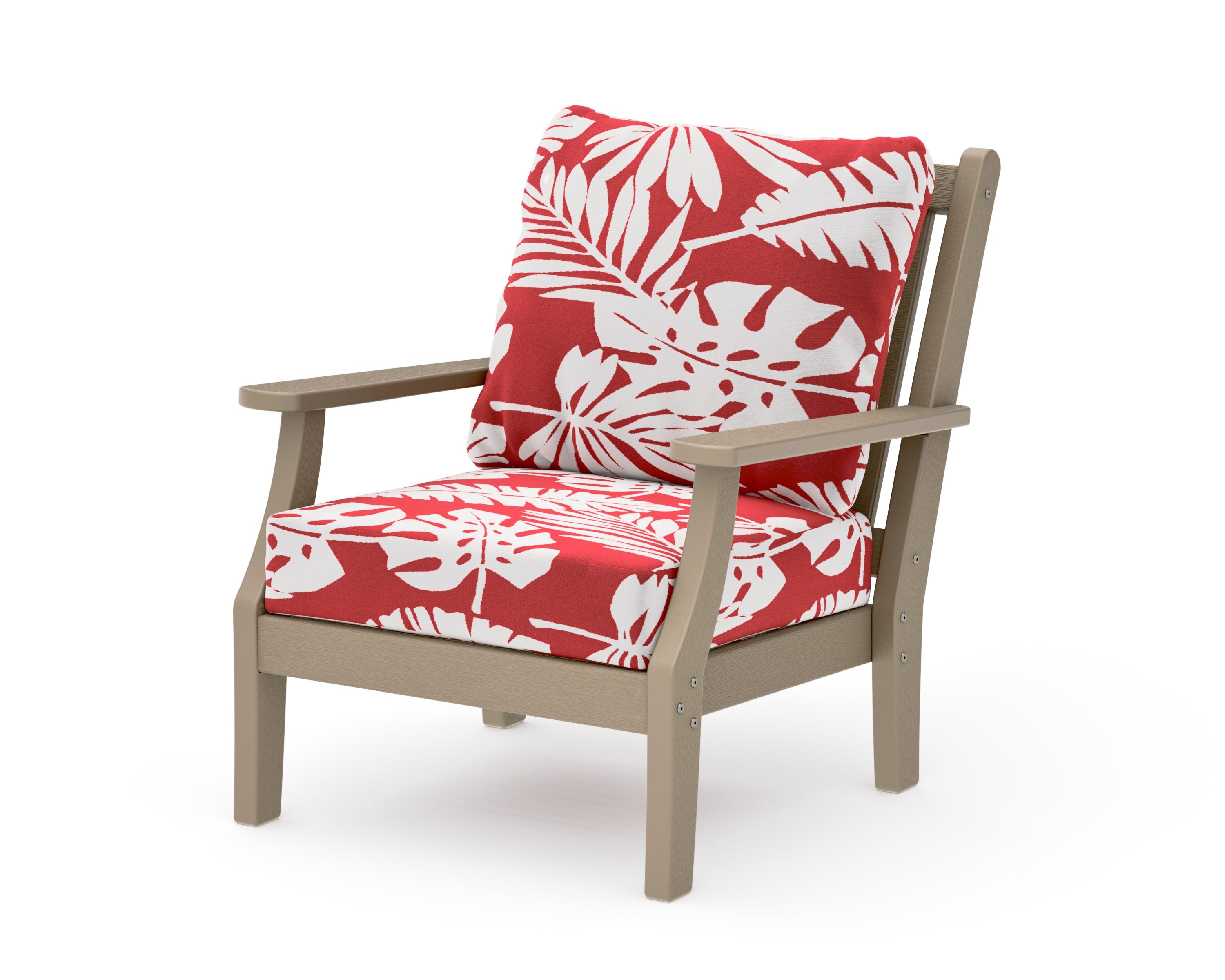 Wovendale Deep Seating Chair in Vintage Sahara / Leaf Crimson