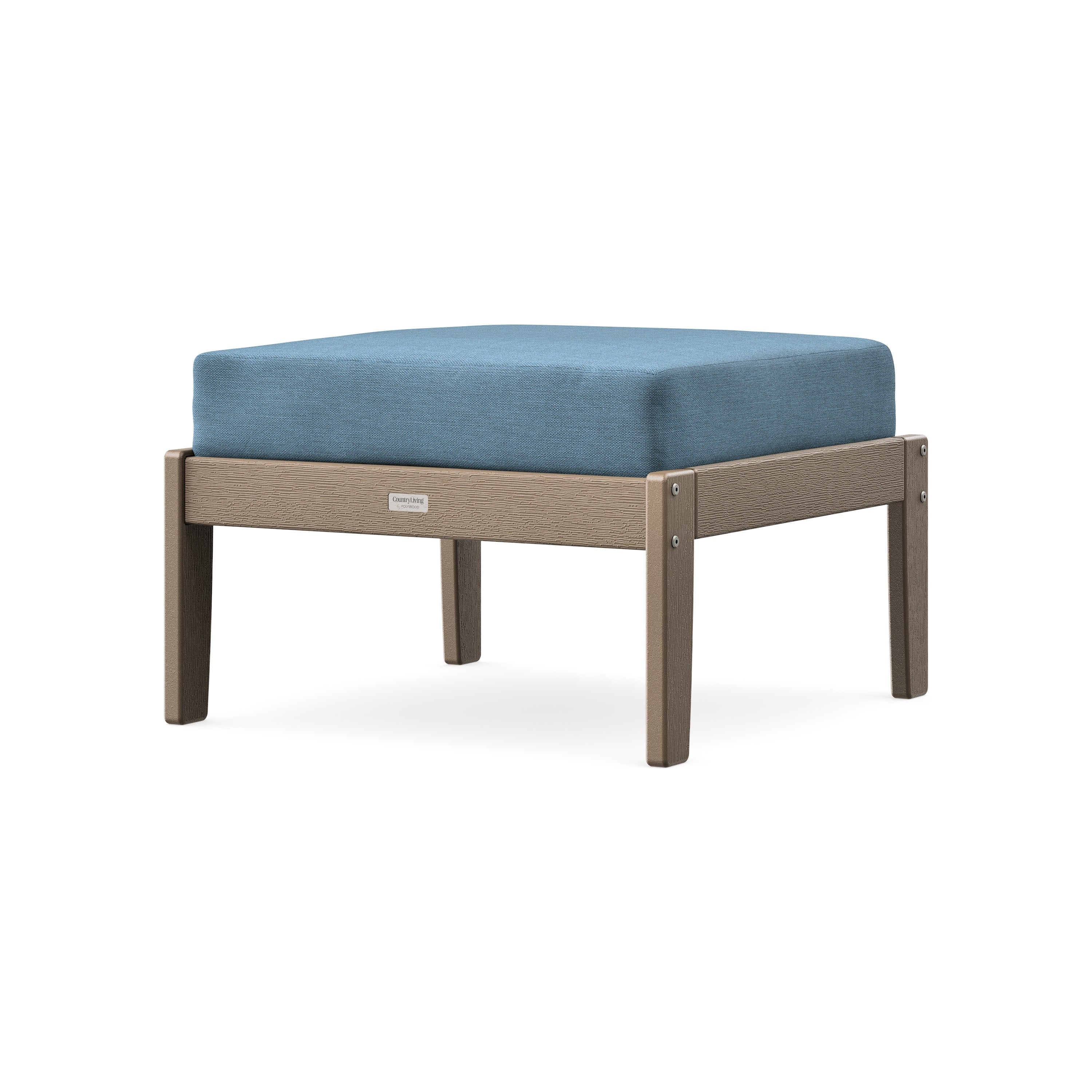 Cottage Deep Seating Ottoman in Vintage Sahara / Sky Blue