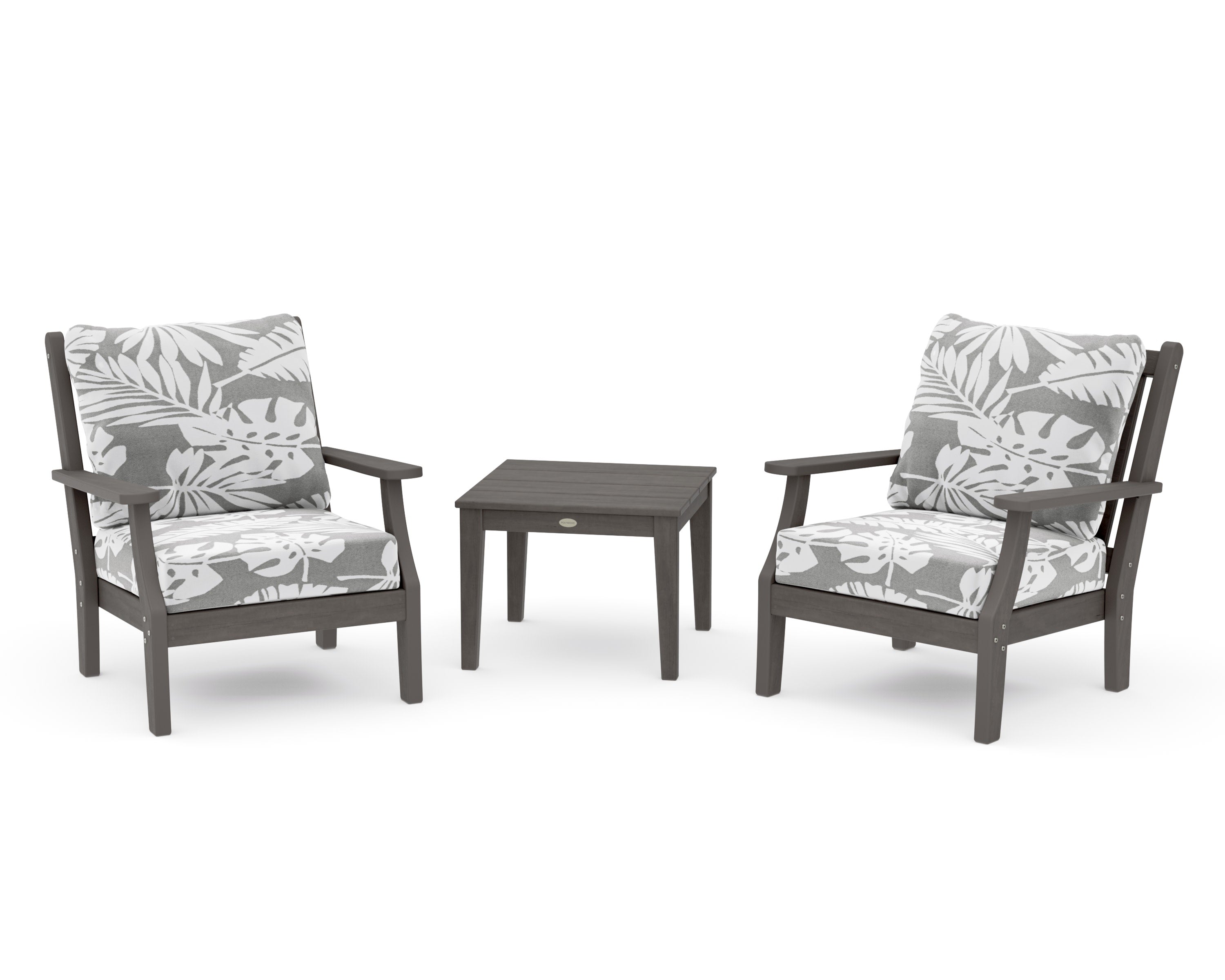 Wovendale 3-Piece Deep Seating Set in Driftwood / Leaf Grey Mist