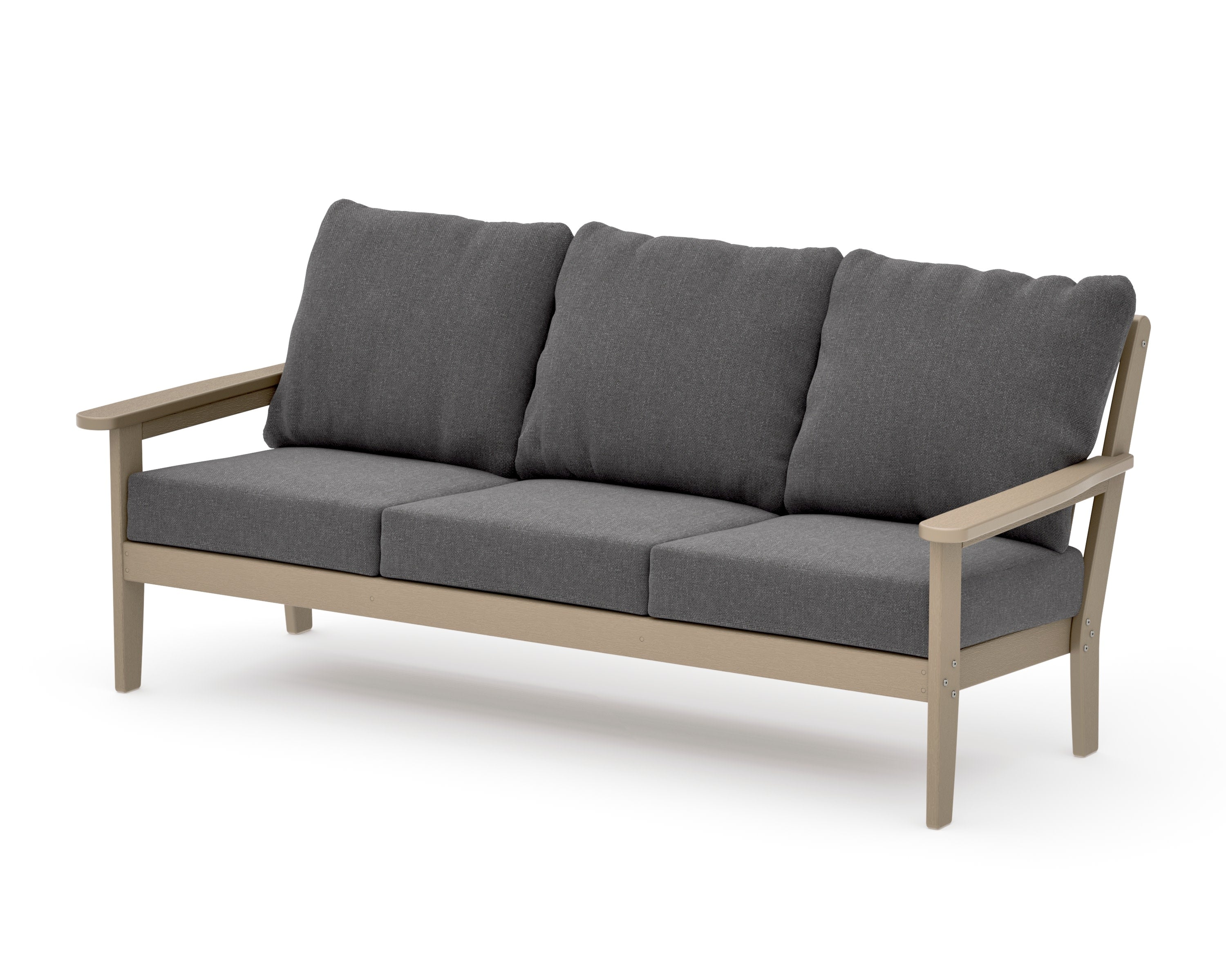 Cottage Deep Seating Sofa in Vintage Sahara / Ash Charcoal