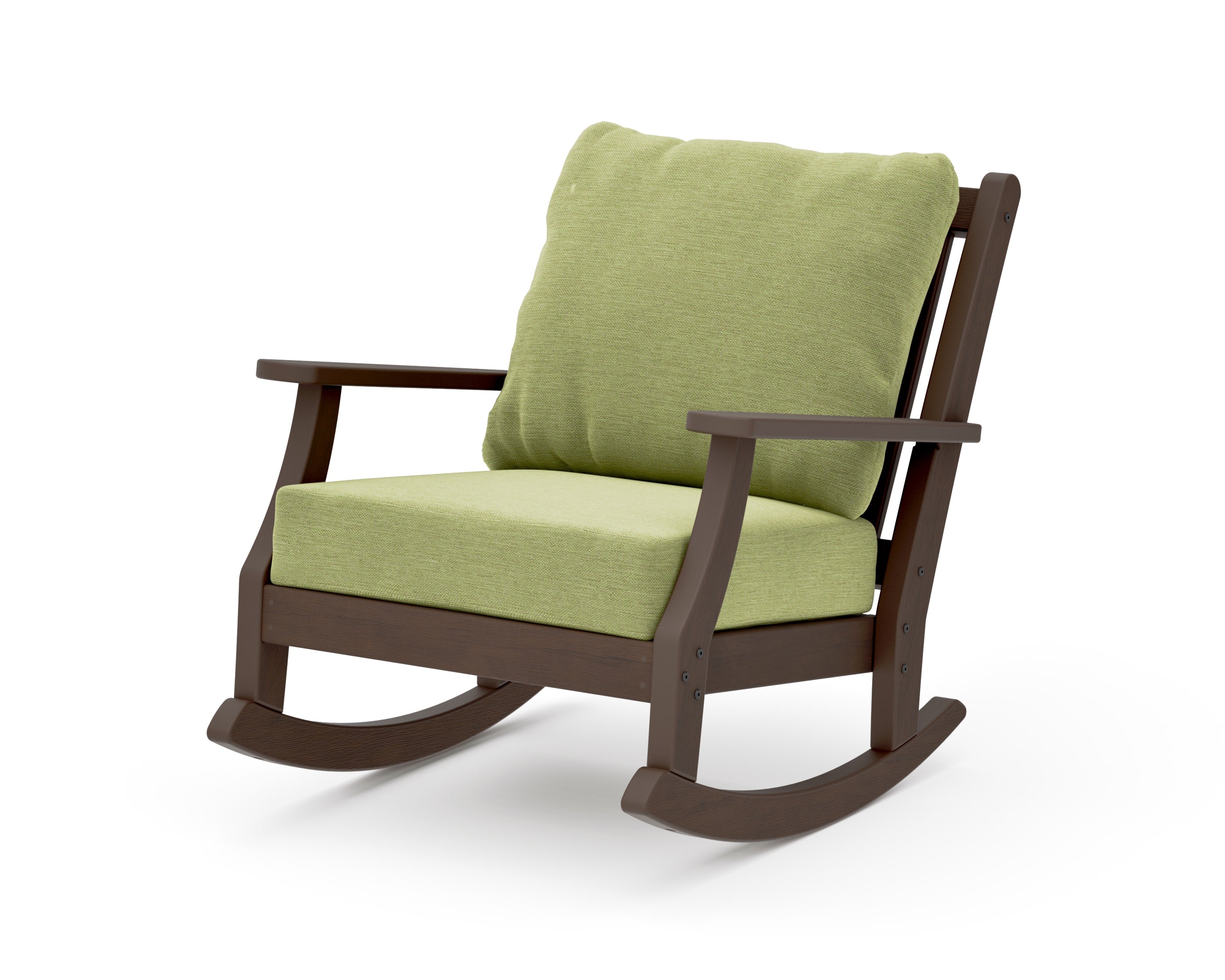 Wovendale Deep Seating Rocking Chair in Kona / Chartreuse Boucle