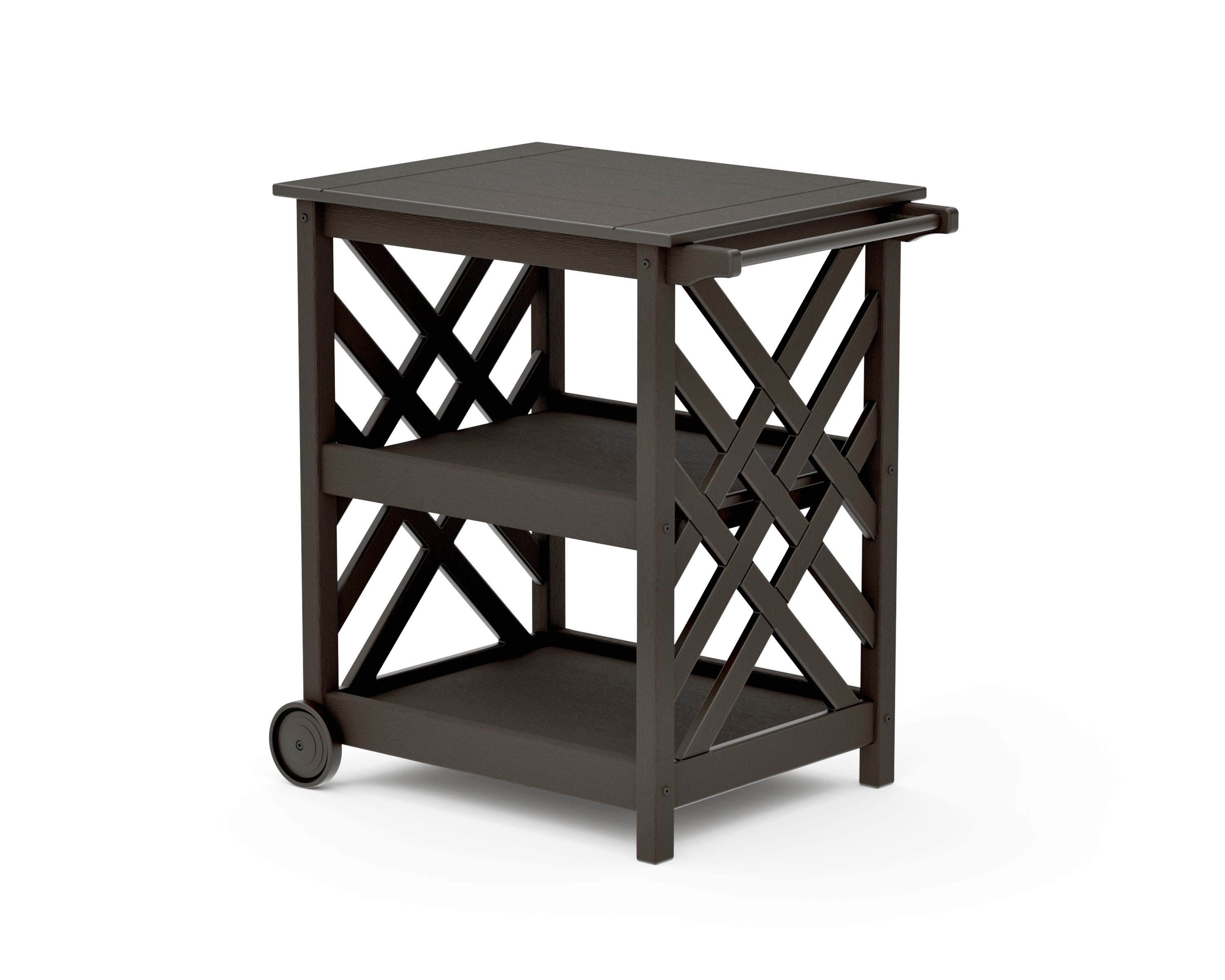 Wovendale Bar Cart in Vintage Coffee