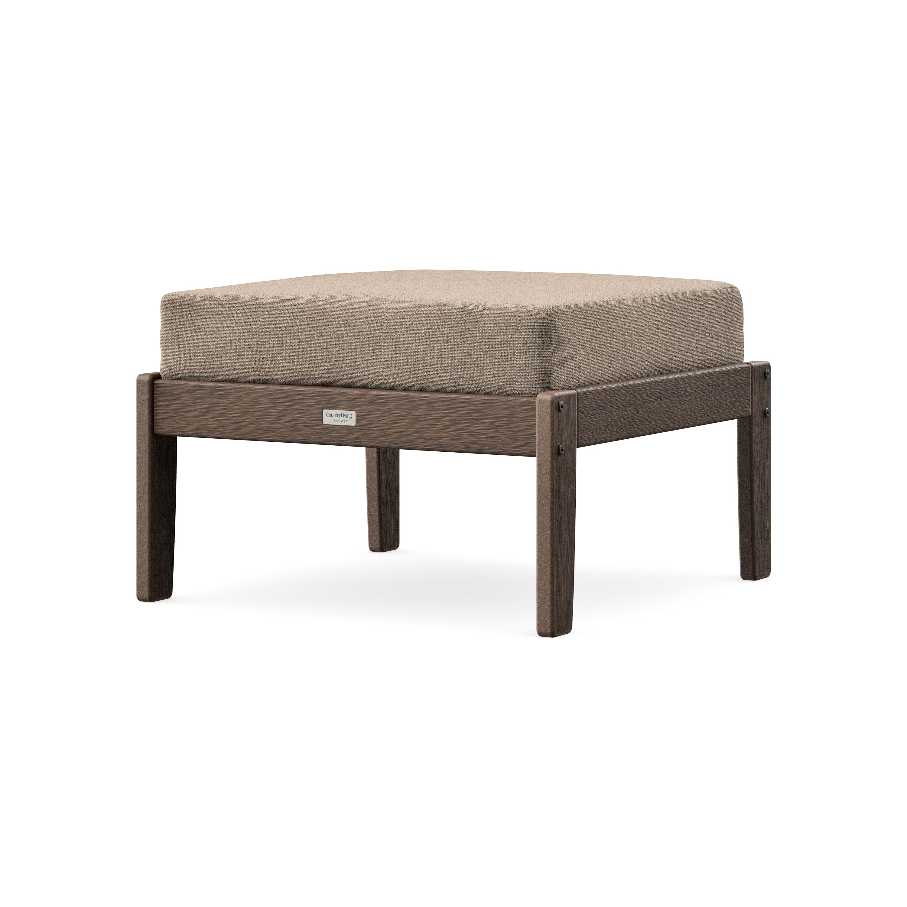 Cottage Deep Seating Ottoman in Kona / Spiced Burlap