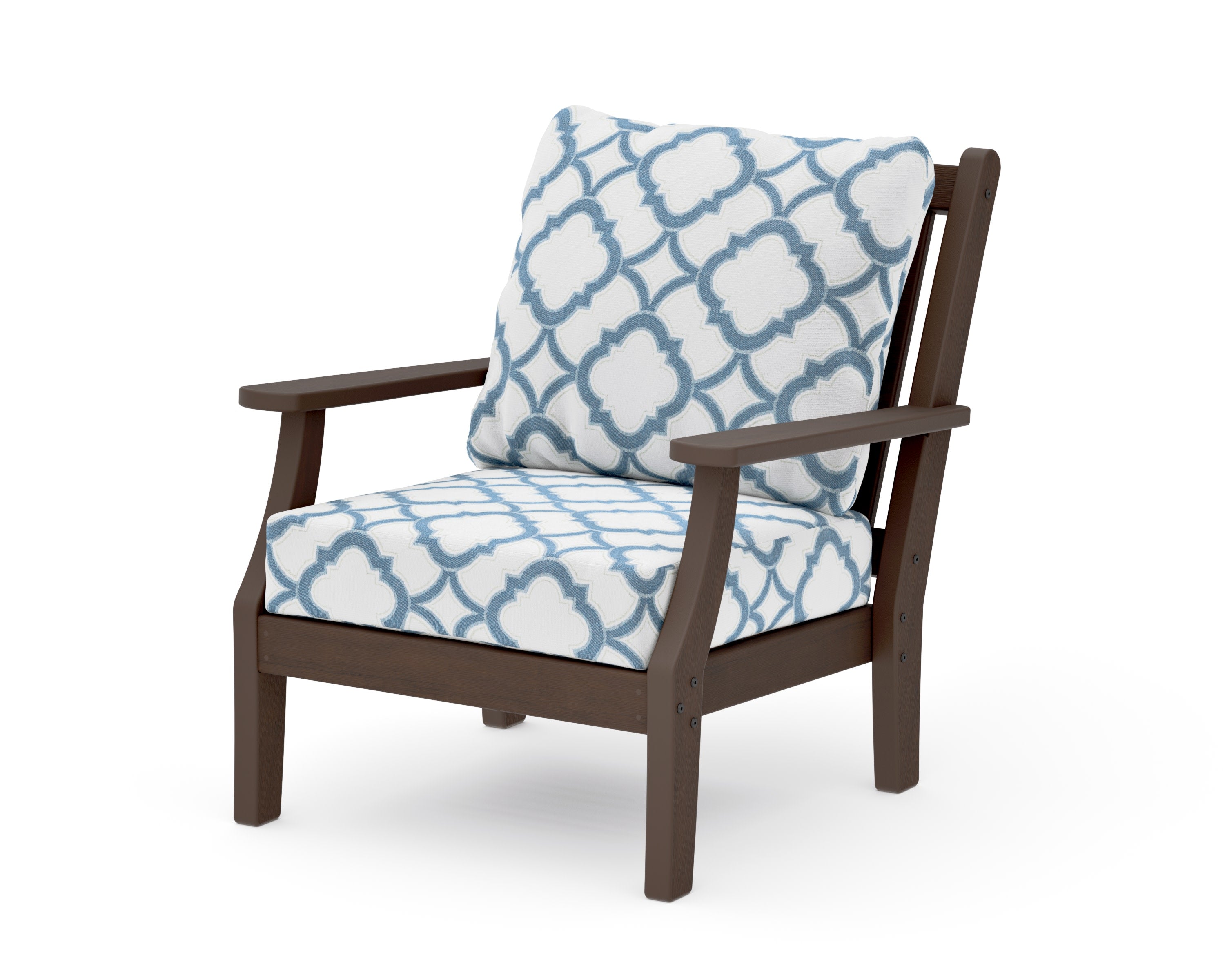 Wovendale Deep Seating Chair in Kona / Trellis Sky Blue