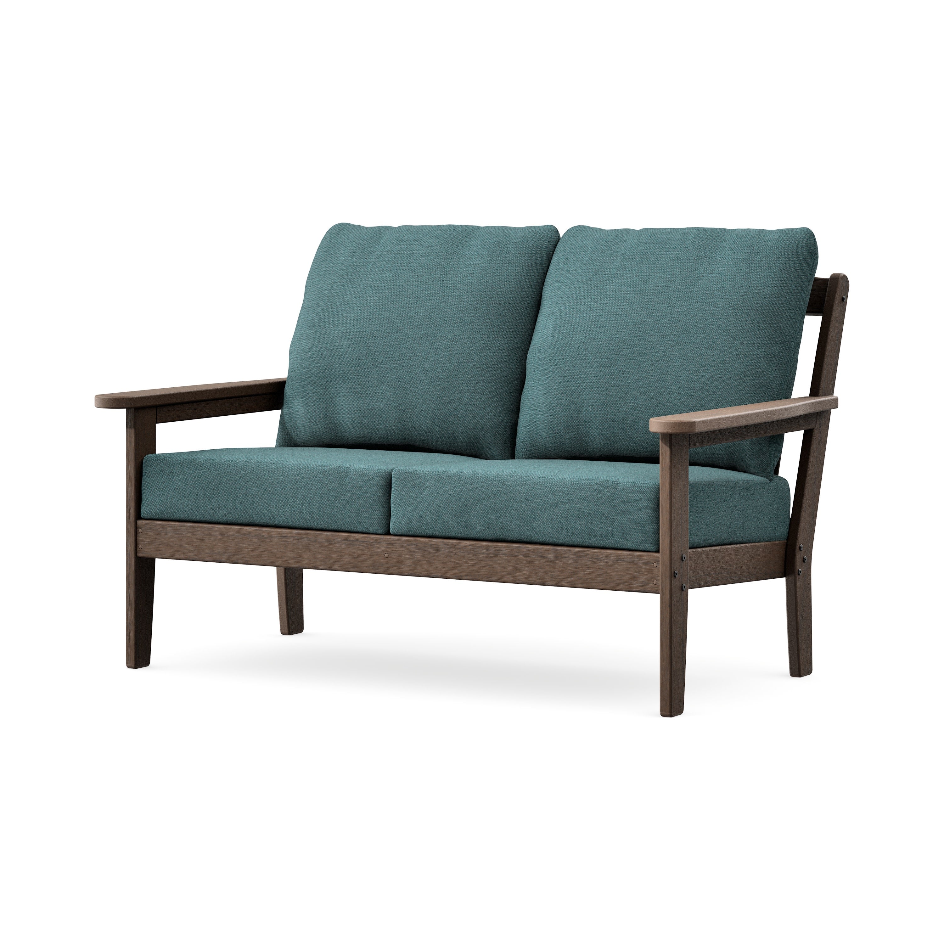 Cottage Deep Seating Loveseat in Kona / Ocean Teal