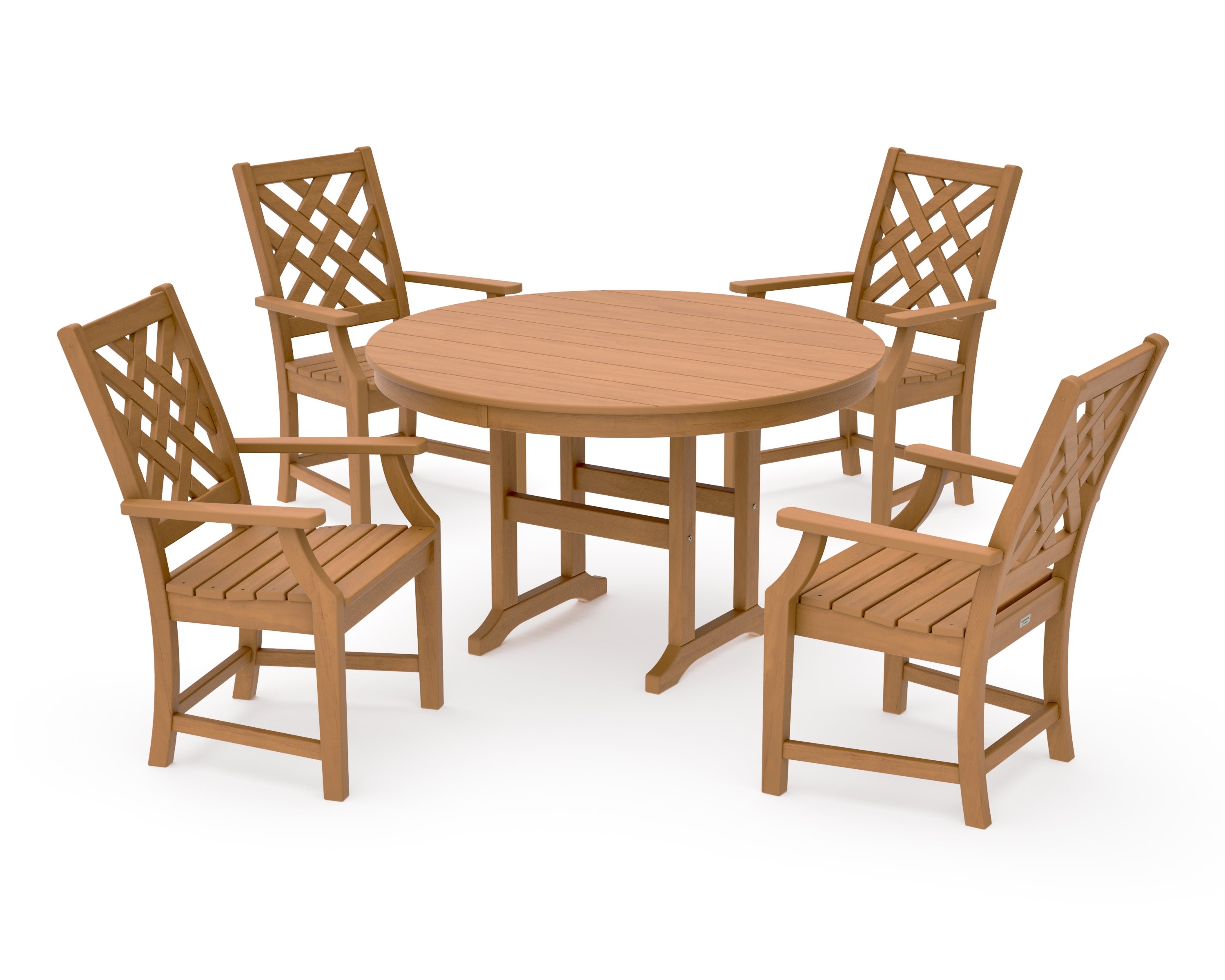 Wovendale 5-Piece Round Farmhouse Dining Set in Natural