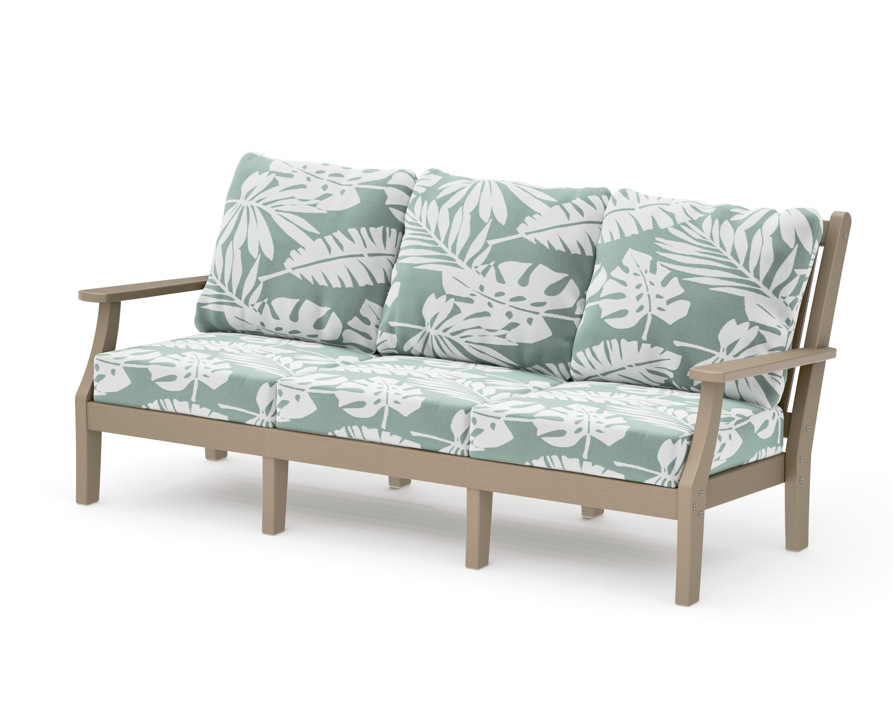 Wovendale Deep Seating Sofa in Vintage Sahara / Leaf Glacier Spa