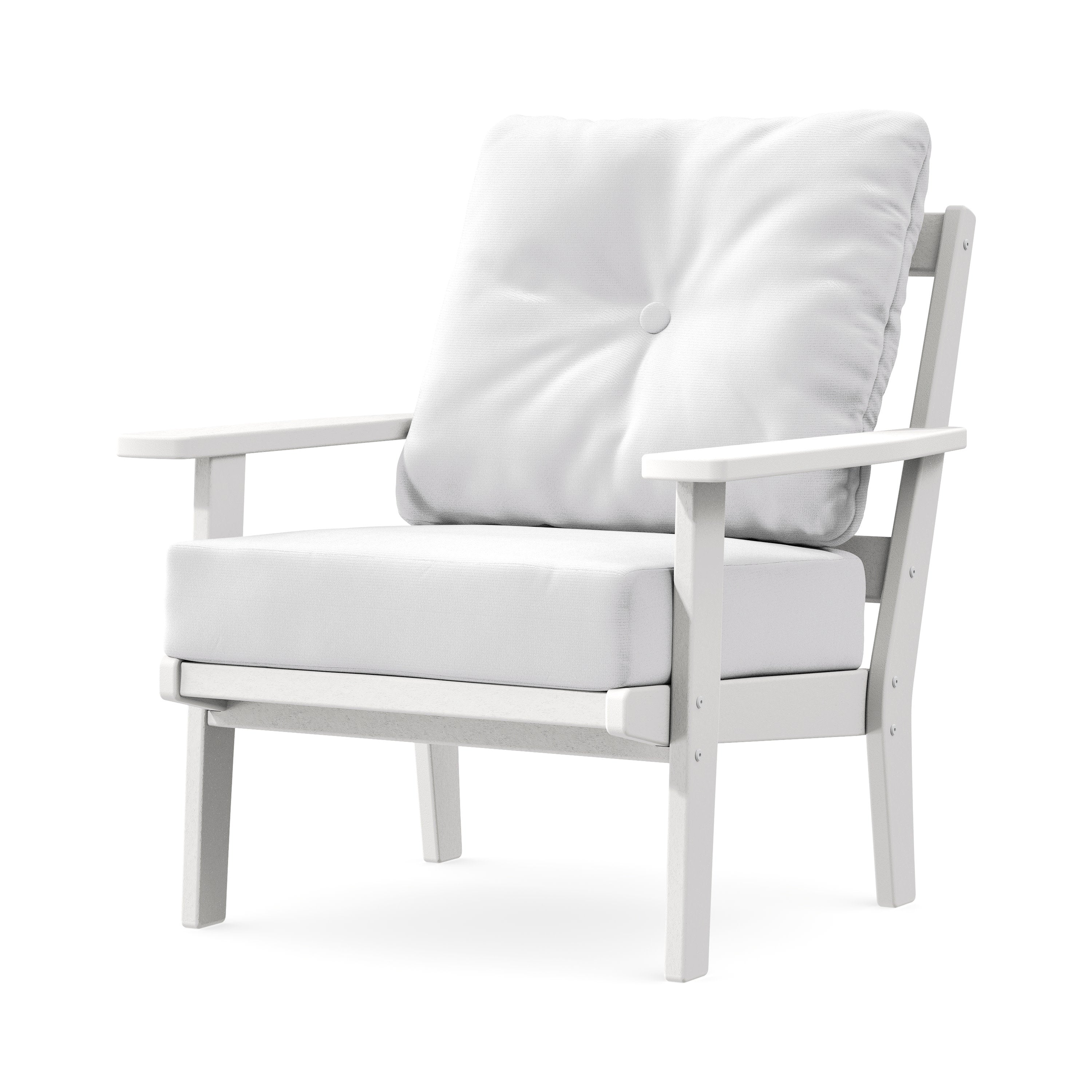 Prairie Deep Seating Chair in White / Natural