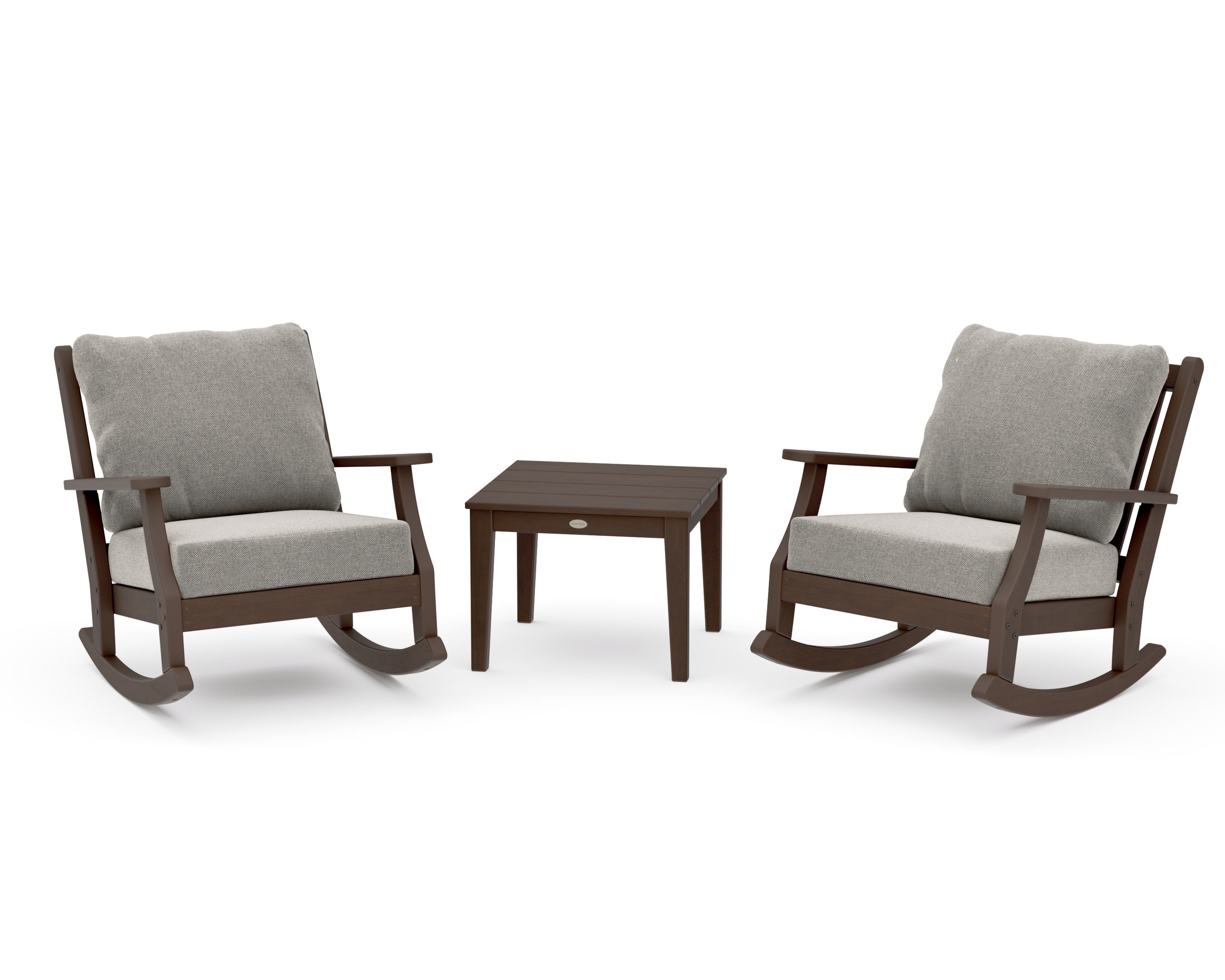 Wovendale 3-Piece Deep Seating Rocker Set in Kona / Weathered Tweed