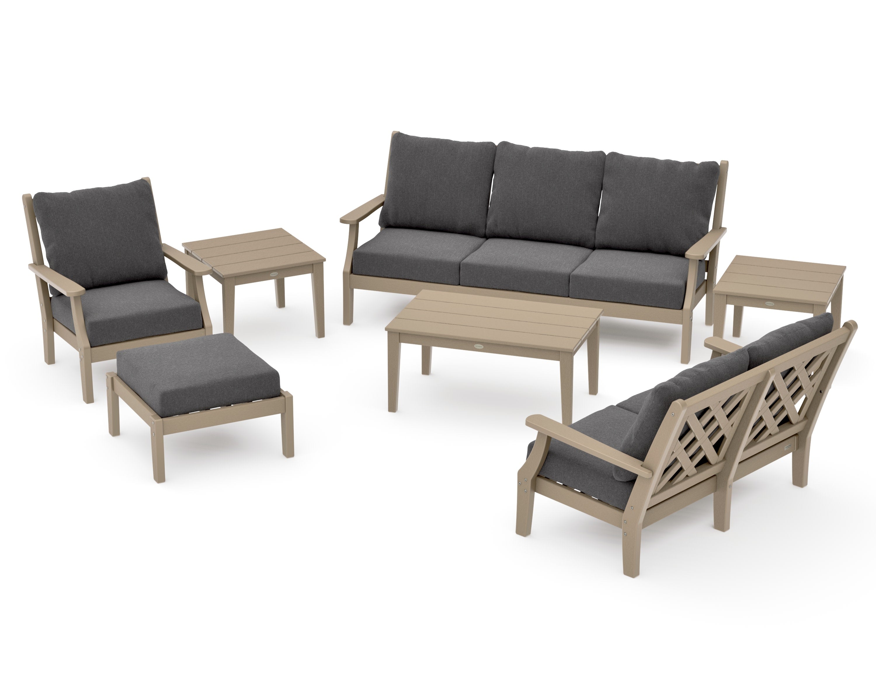 Wovendale 7-Piece Deep Seating Set in Vintage Sahara / Ash Charcoal
