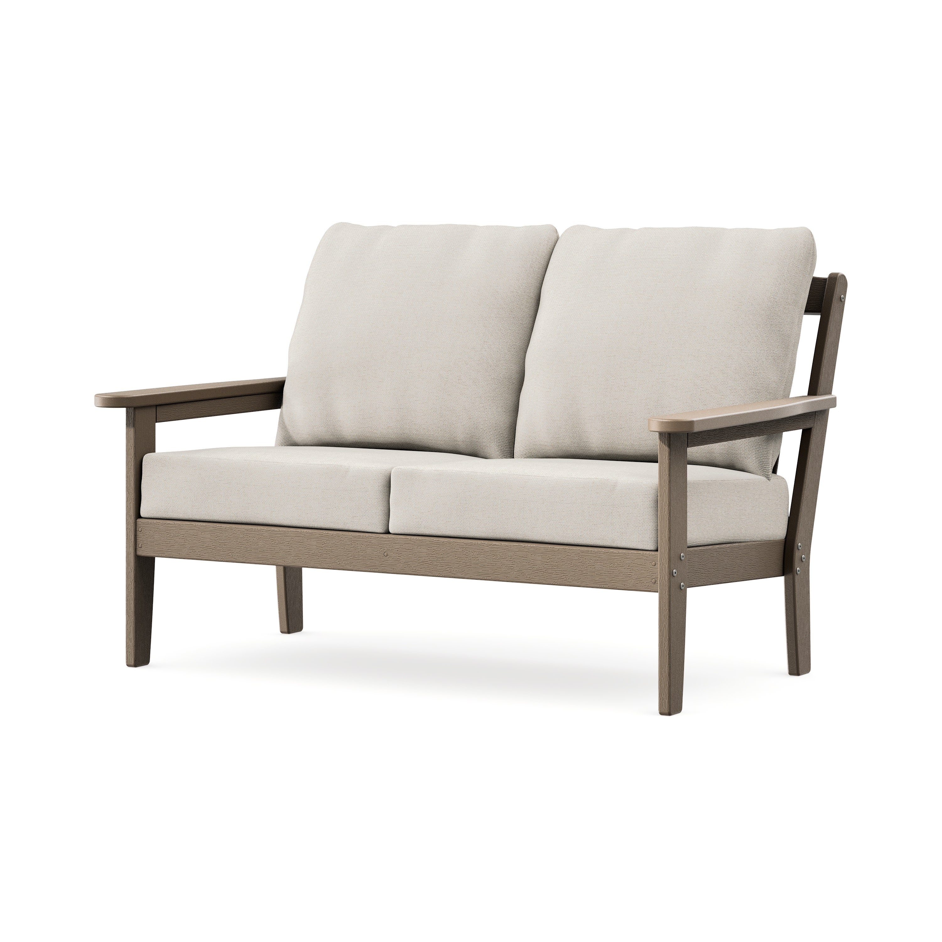 Cottage Deep Seating Loveseat in Vintage Sahara / Dune Burlap