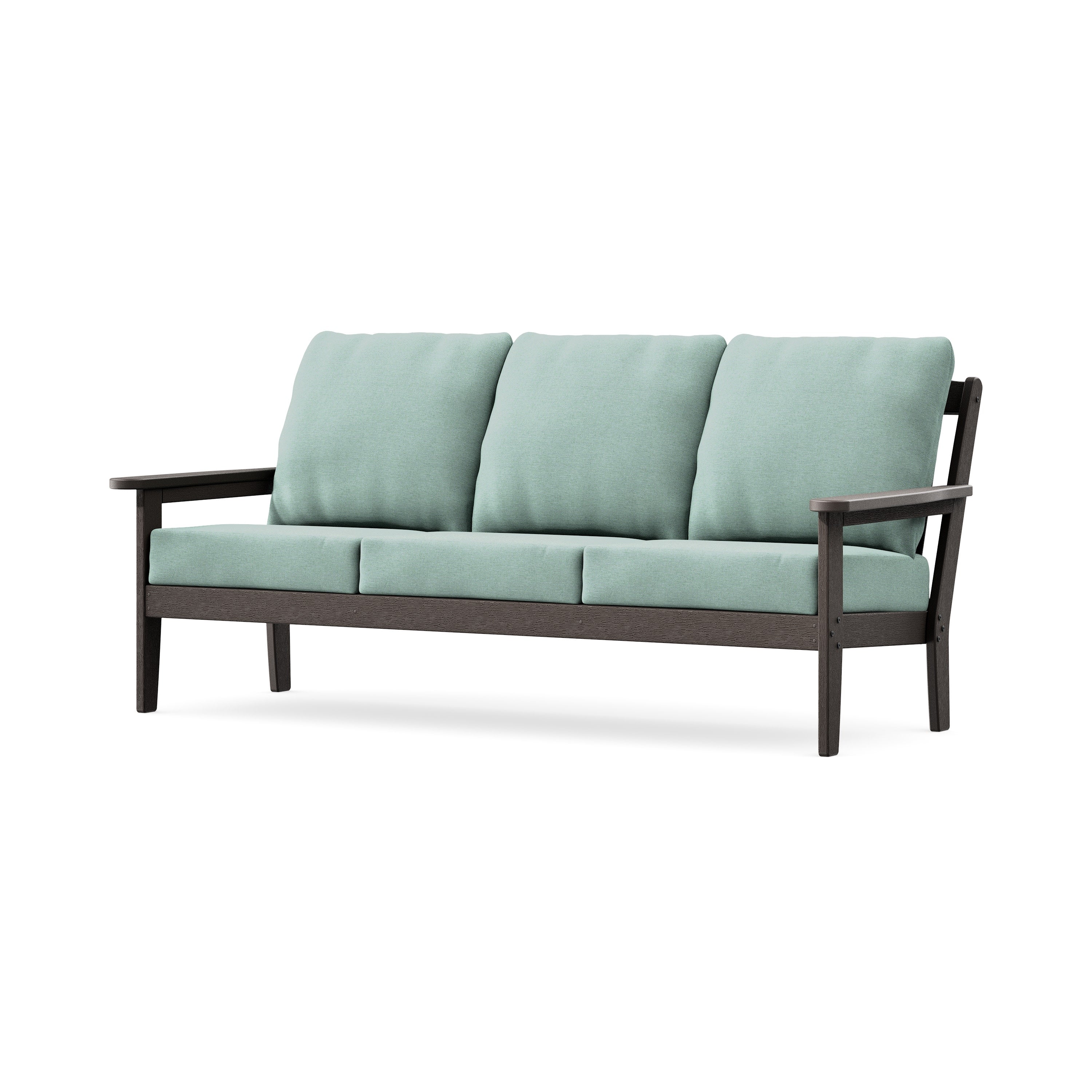 Cottage Deep Seating Sofa in Vintage Coffee / Glacier Spa