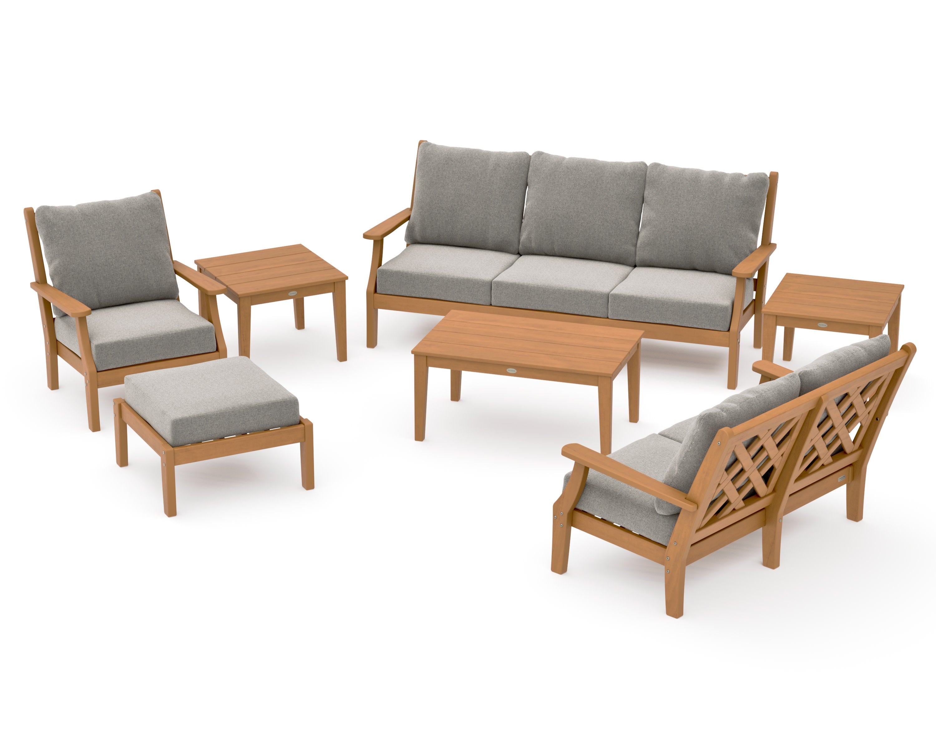 Wovendale 7-Piece Deep Seating Set in Natural / Weathered Tweed