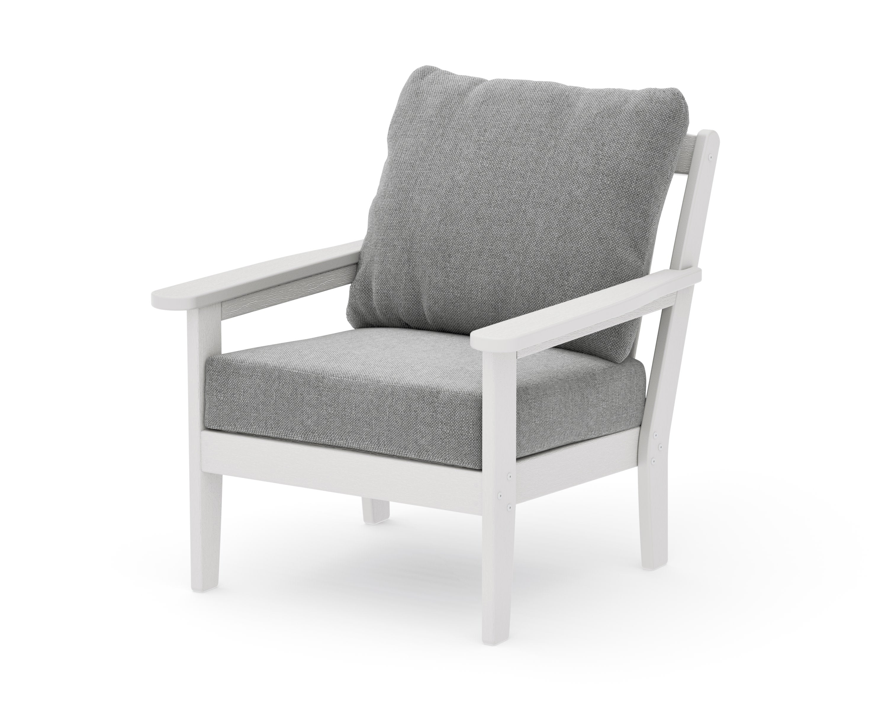 Cottage Deep Seating Chair in Vintage White / Grey Mist
