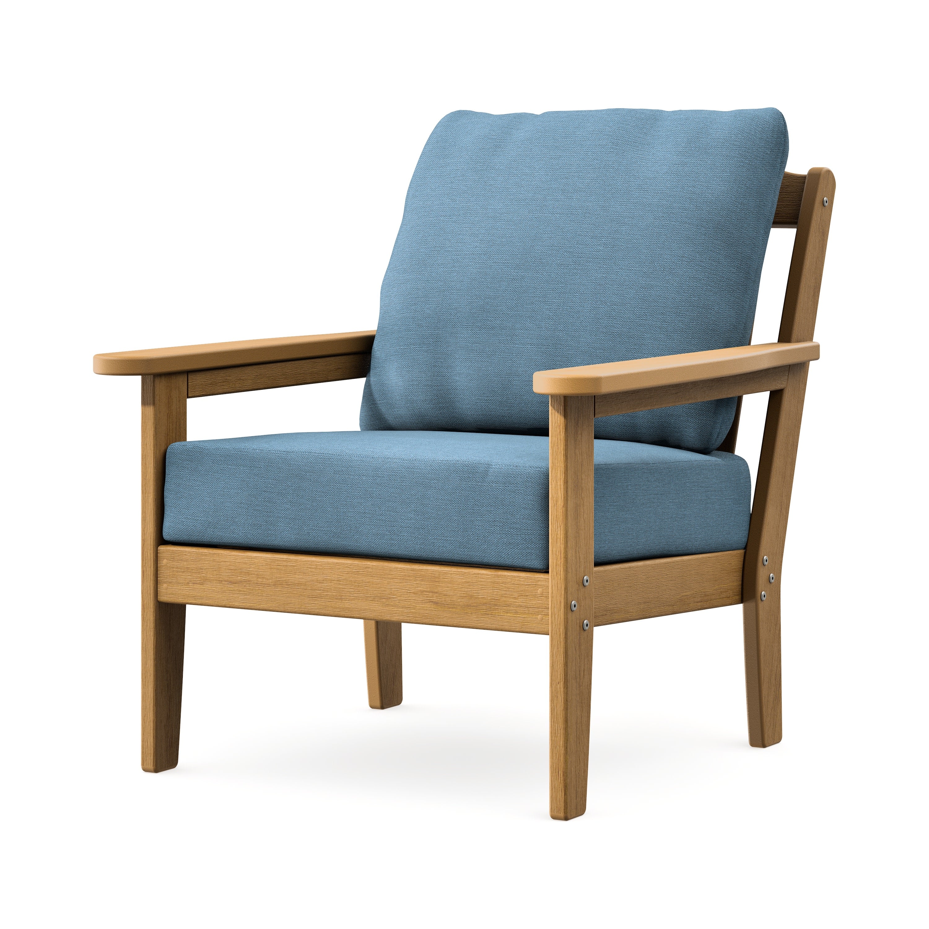 Cottage Deep Seating Chair in Natural / Sky Blue