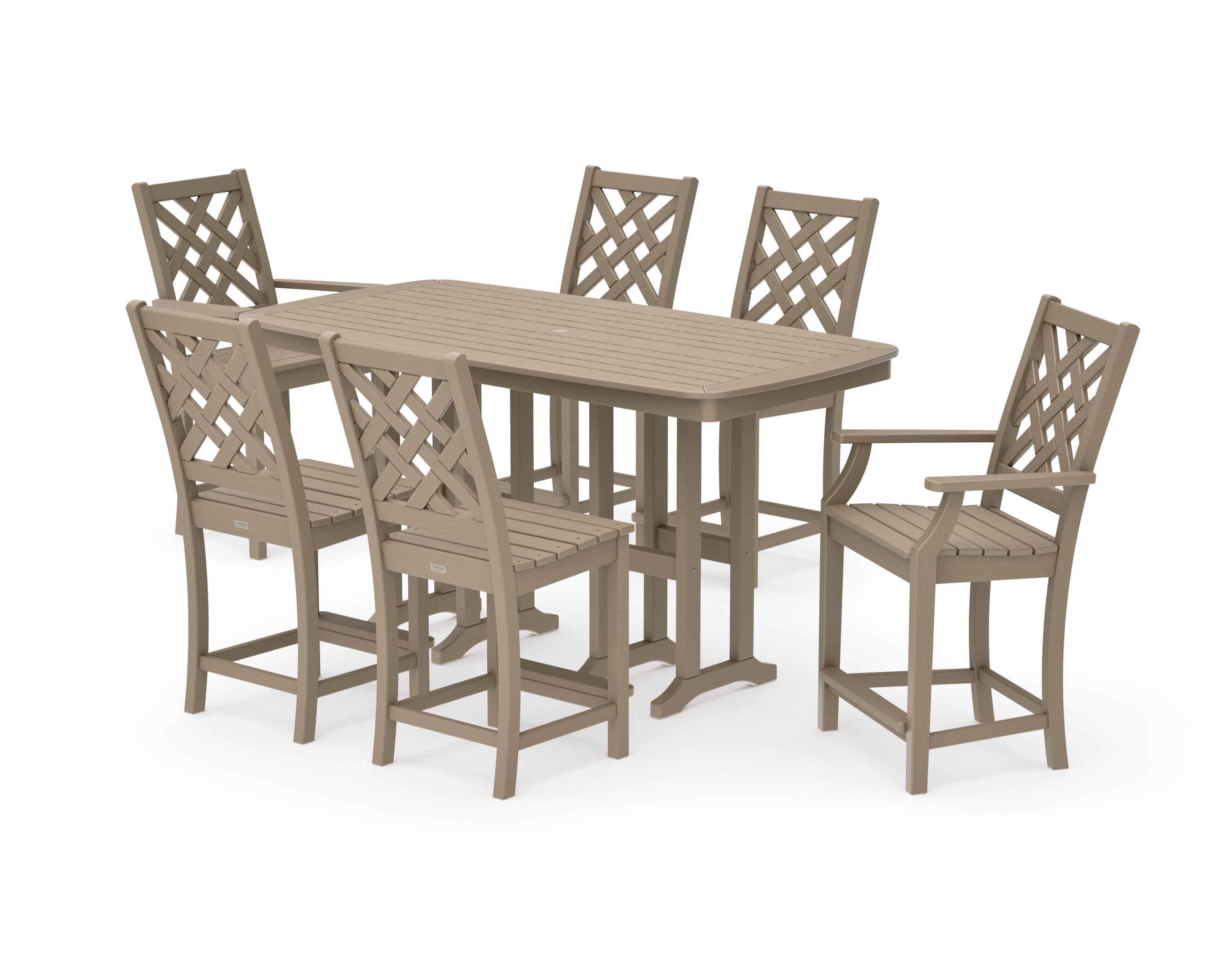 Wovendale 7-Piece Counter Set in Vintage Sahara