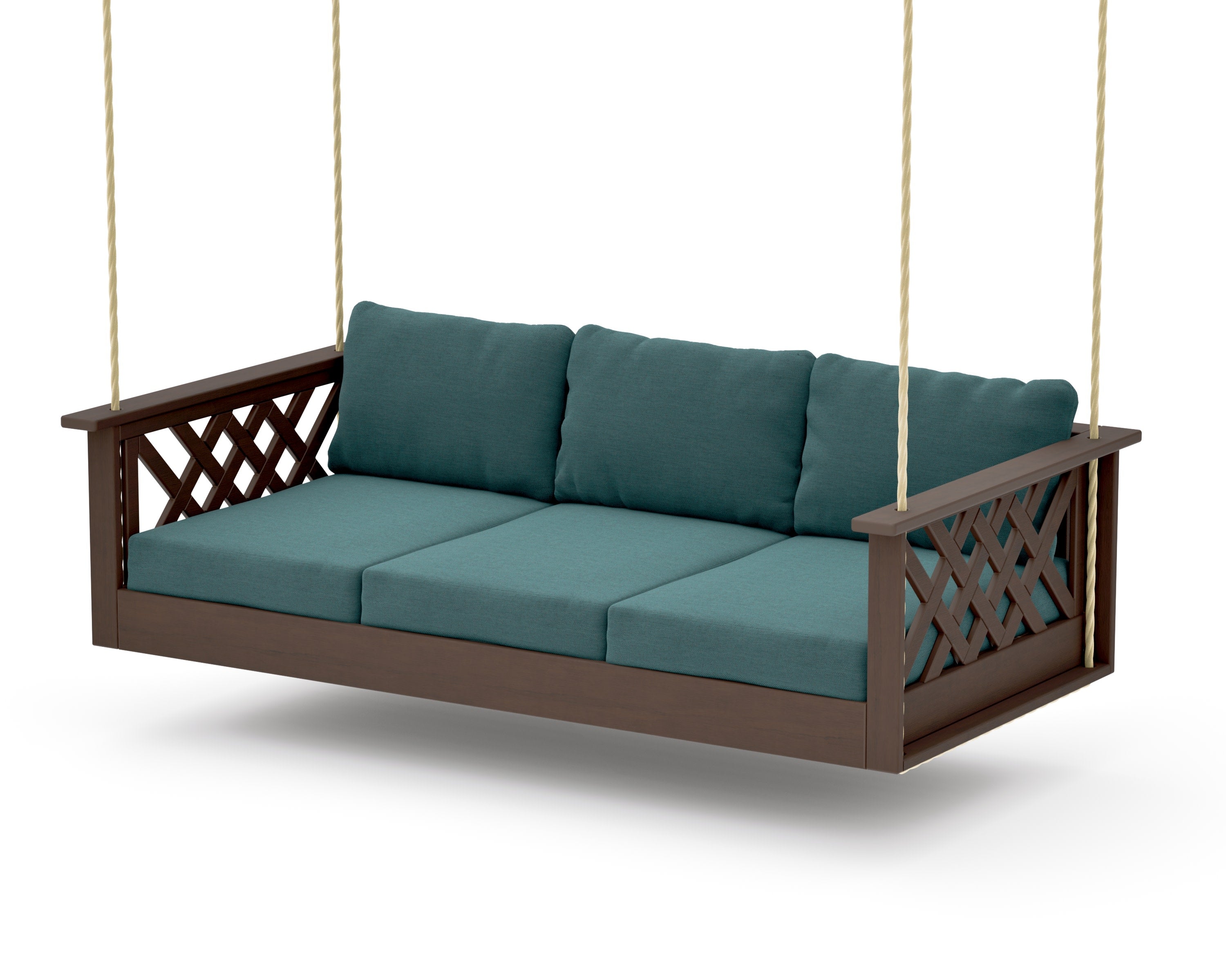 Wovendale Daybed Swing in Kona / Ocean Teal