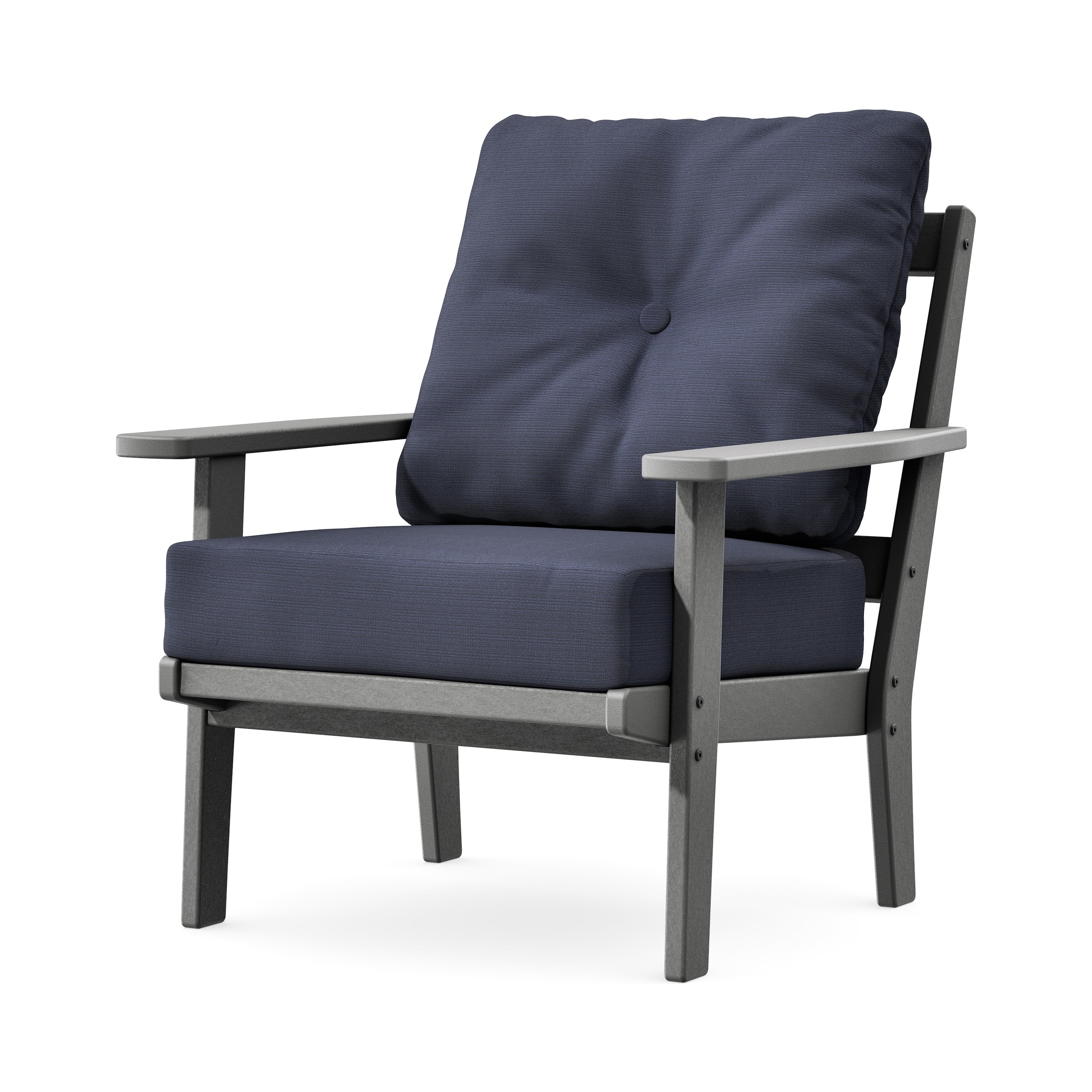 Prairie Deep Seating Chair in Slate Grey / Navy Linen