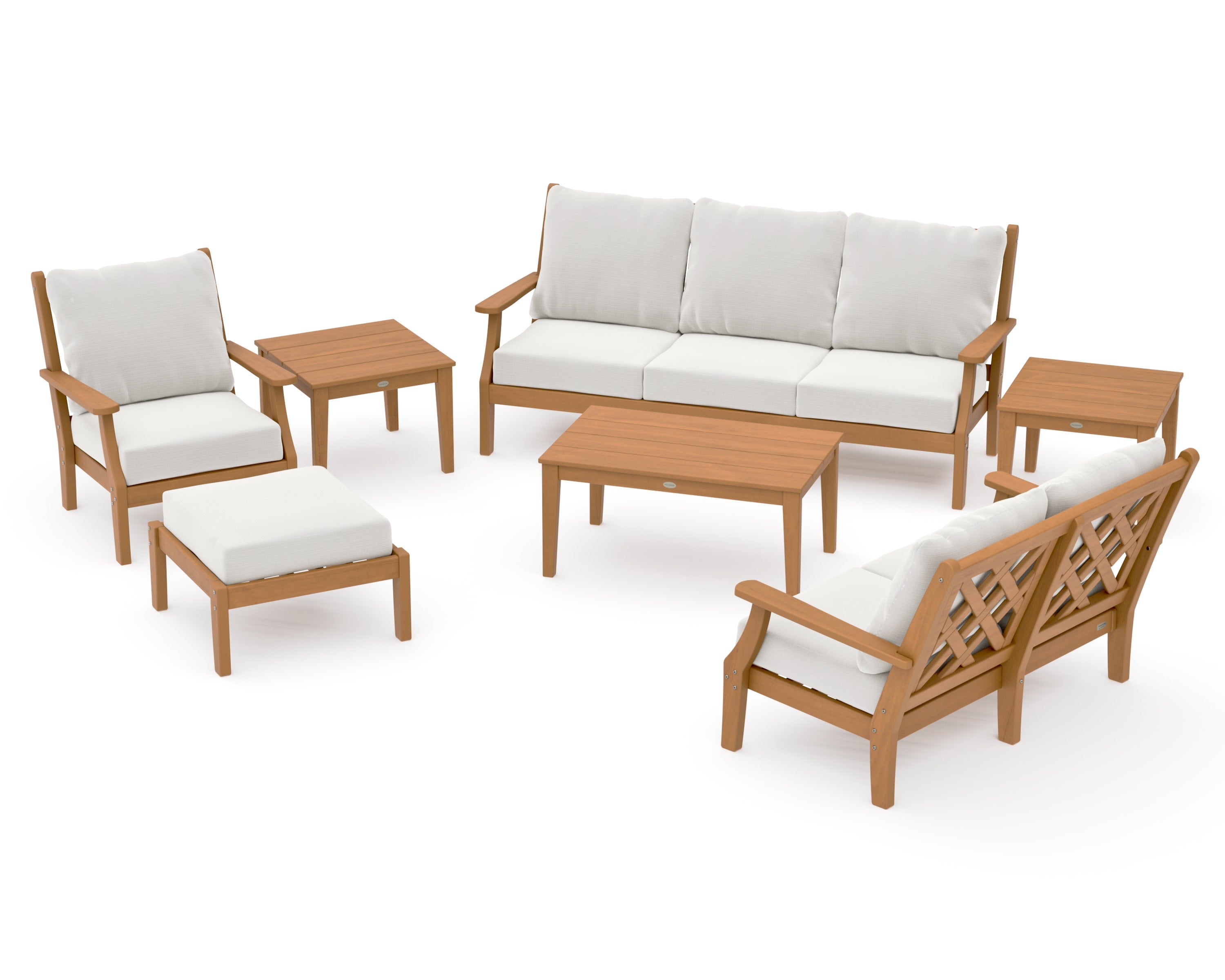 Wovendale 7-Piece Deep Seating Set in Natural / Natural Linen
