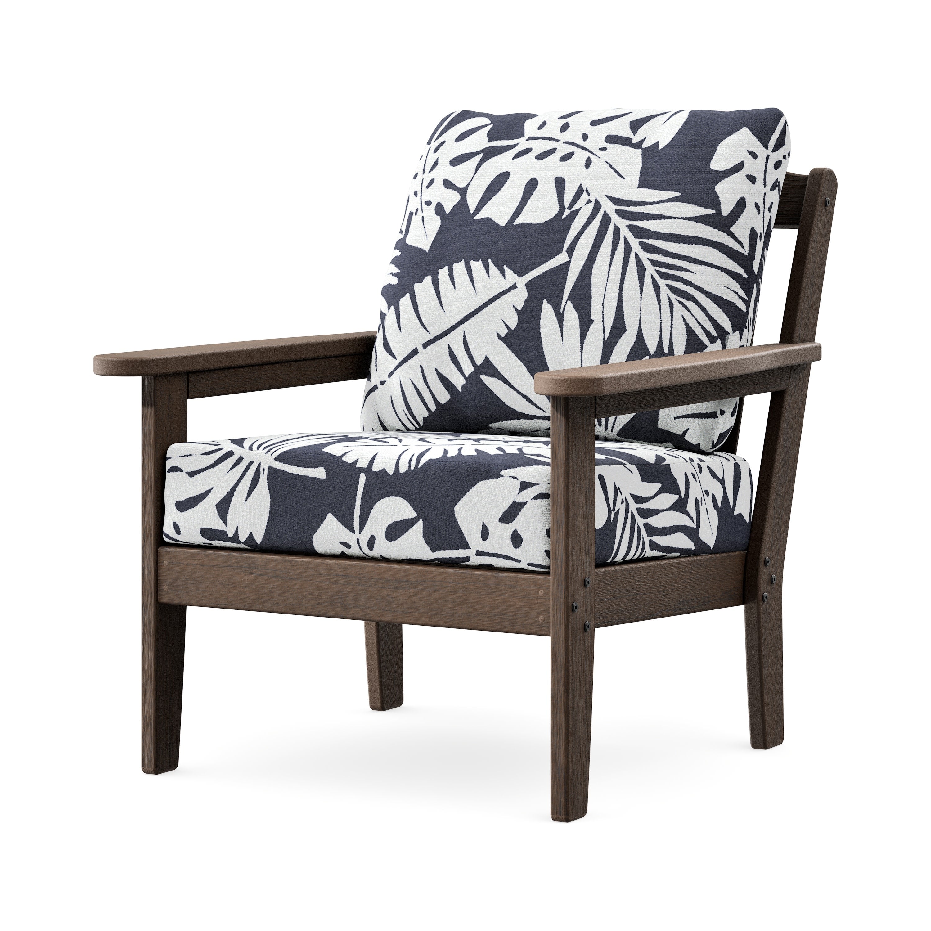 Cottage Deep Seating Chair in Kona / Leaf Navy
