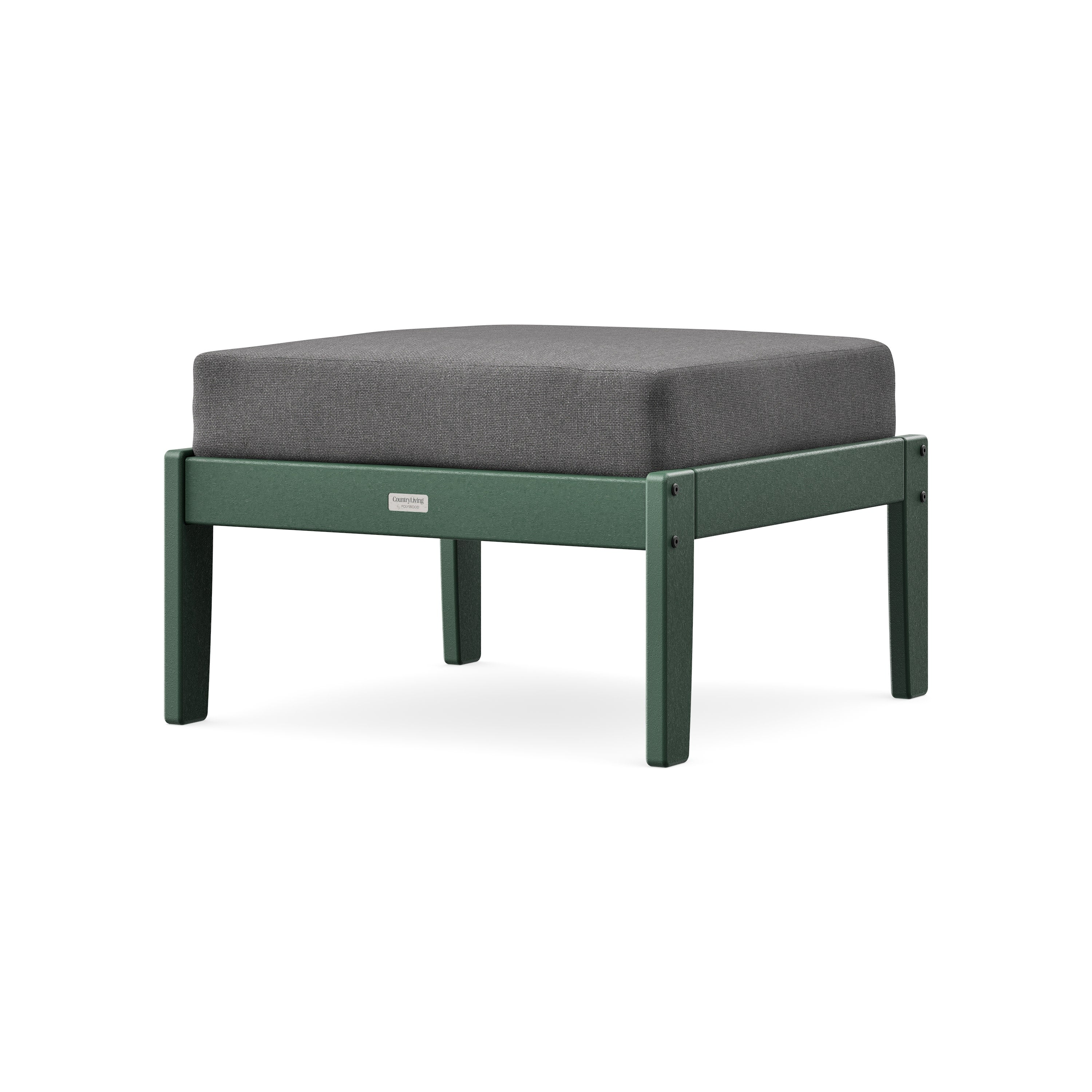 Cottage Deep Seating Ottoman in Green / Ash Charcoal