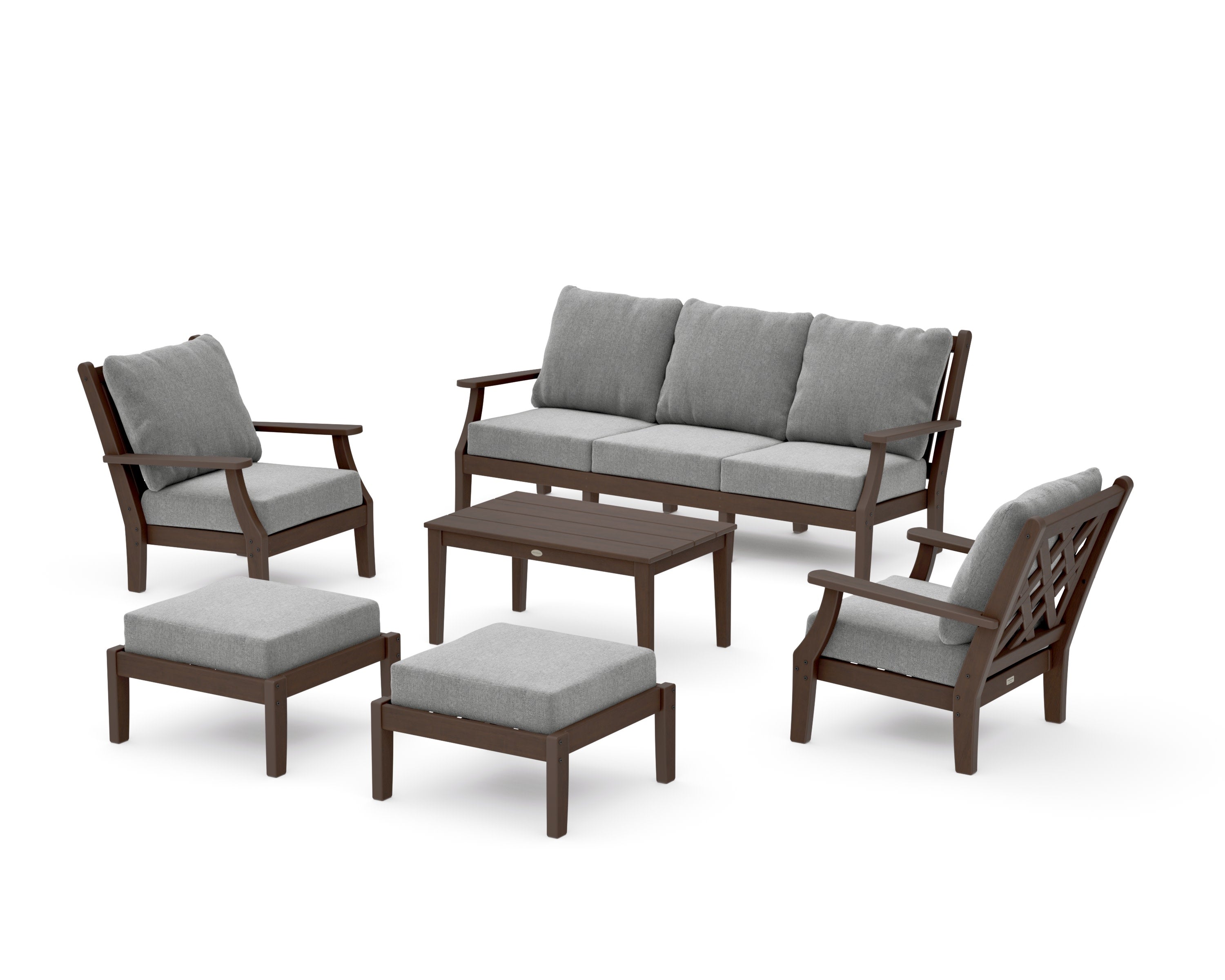Wovendale 6-Piece Lounge Sofa Set in Kona / Grey Mist