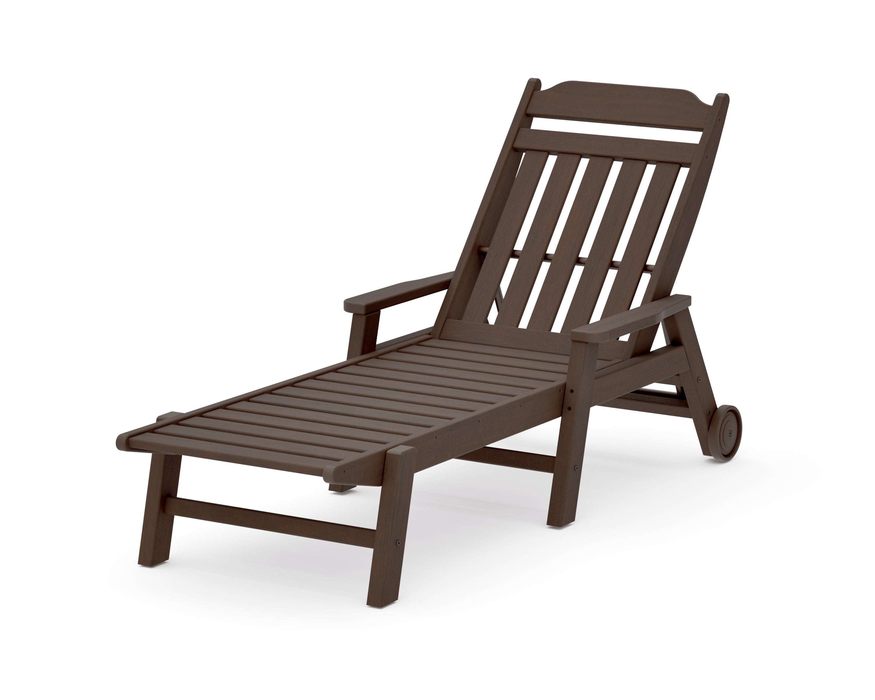Cottage Chaise with Arms and Wheels in Kona