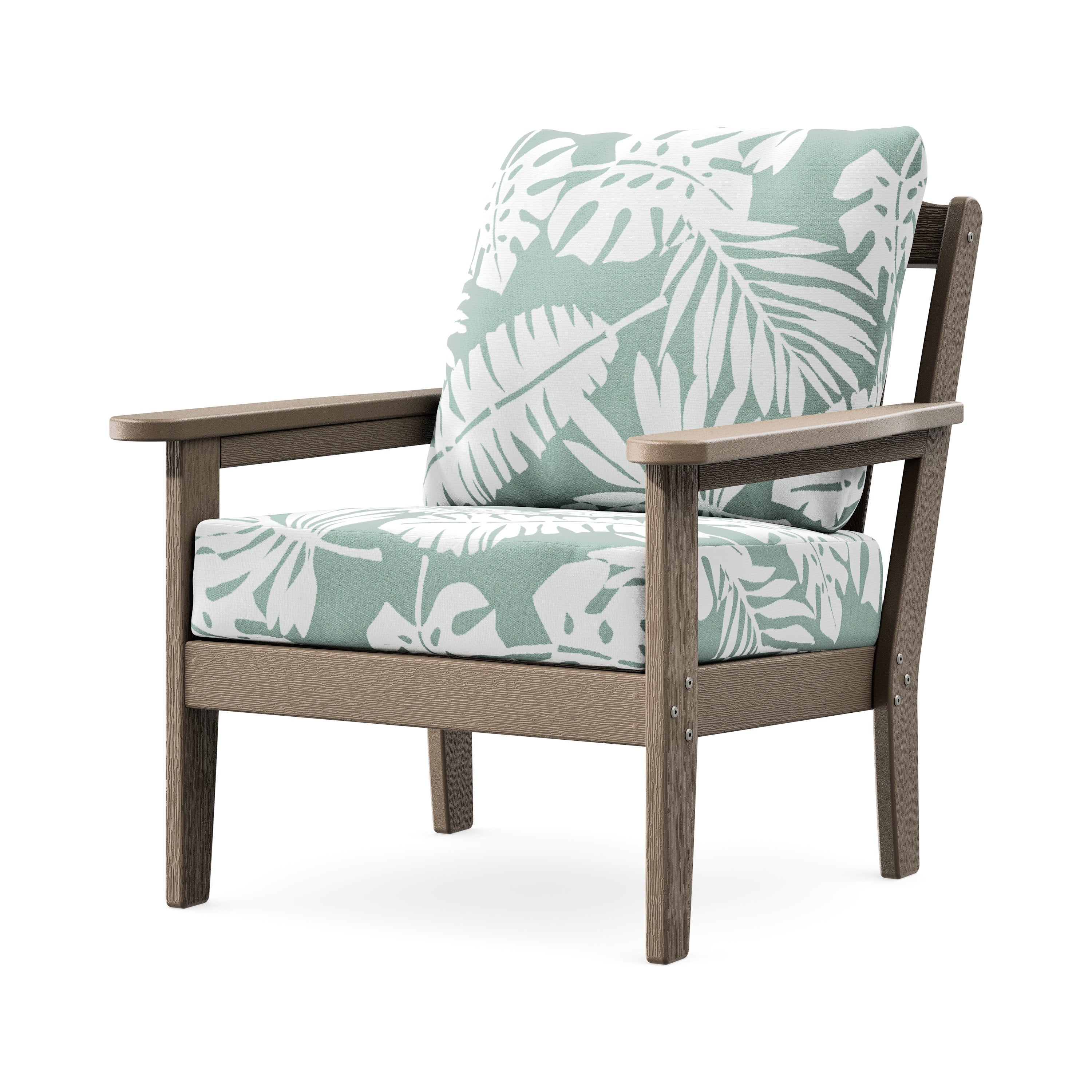 Cottage Deep Seating Chair in Vintage Sahara / Leaf Glacier Spa