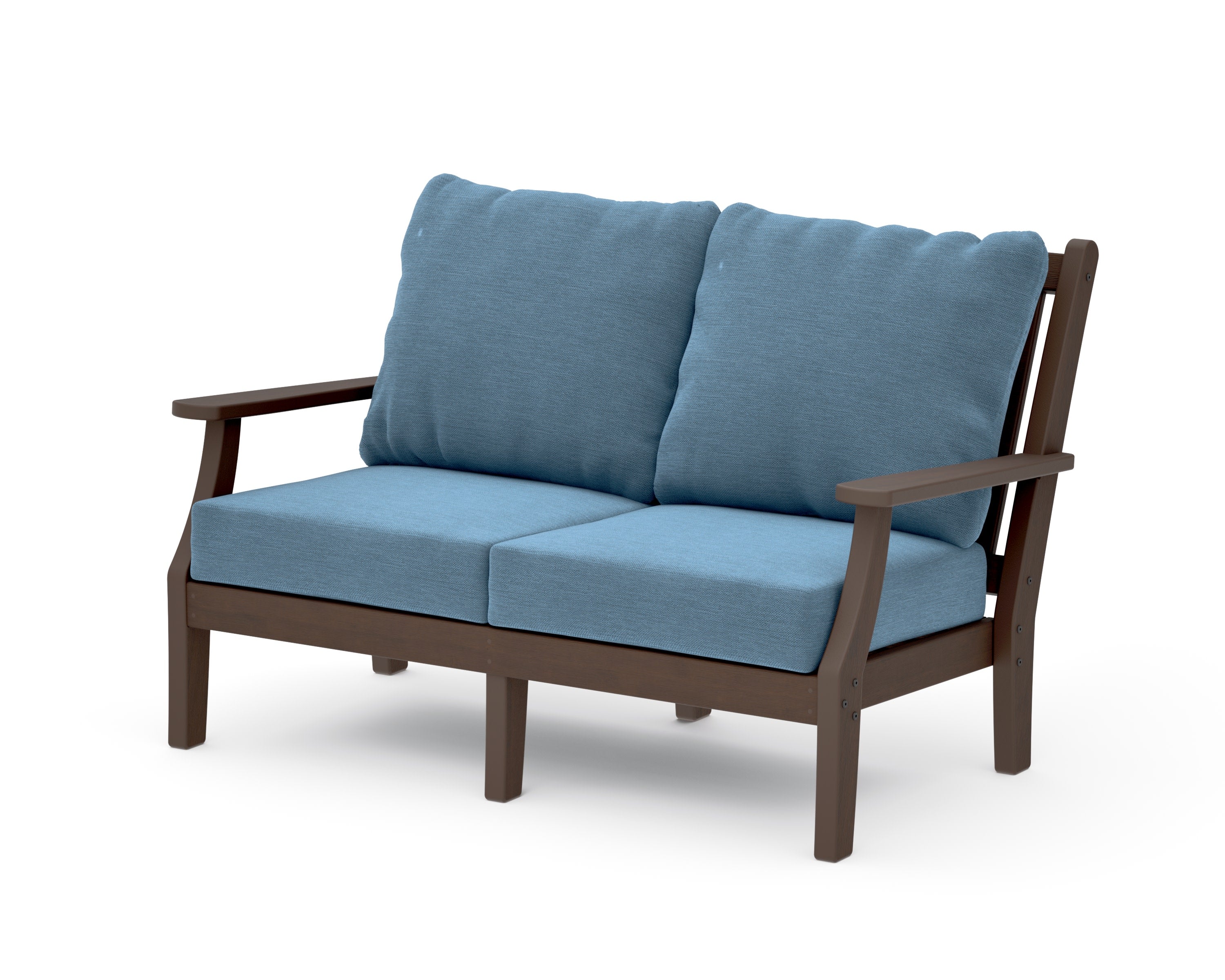 Wovendale Deep Seating Loveseat in Kona / Sky Blue