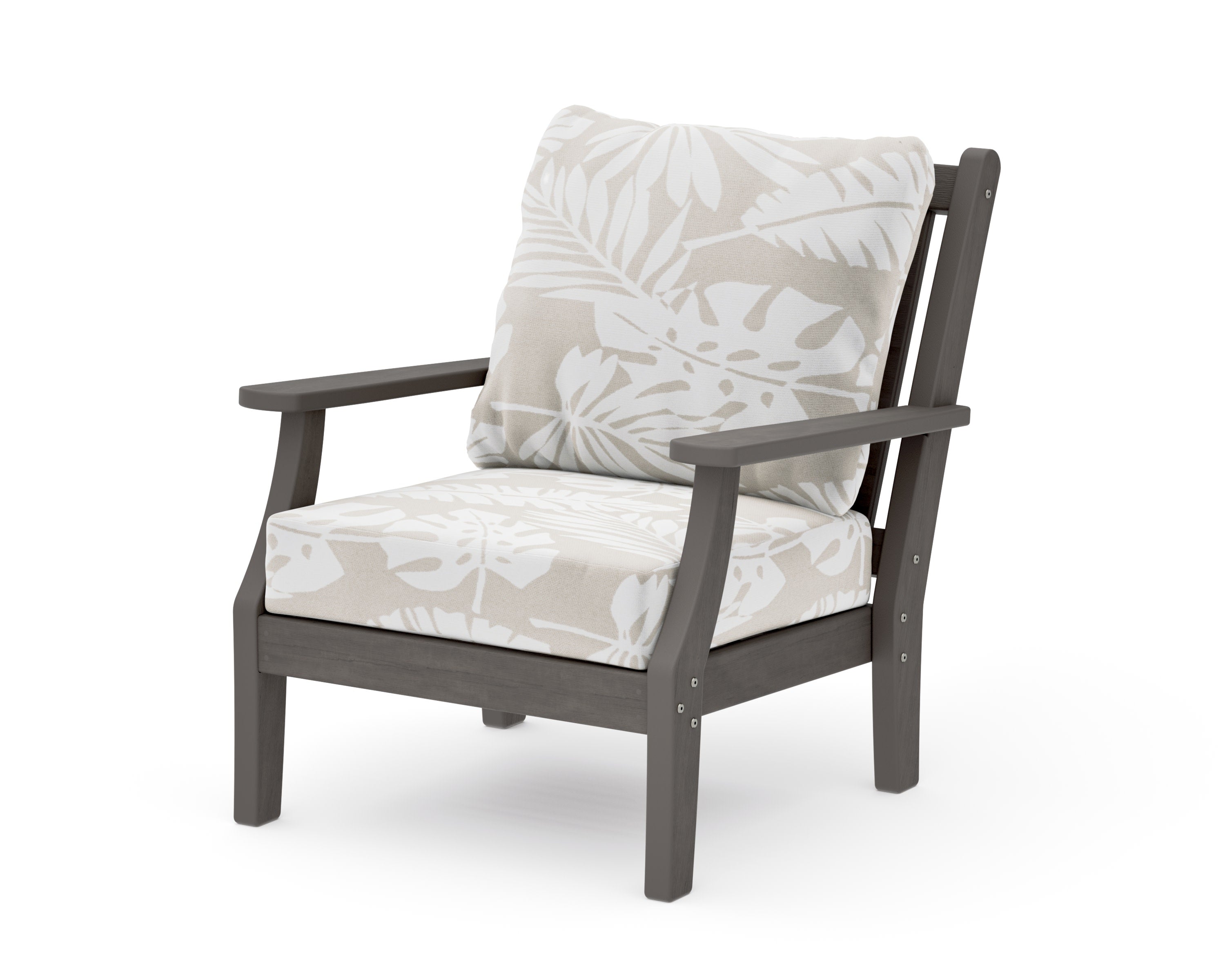 Wovendale Deep Seating Chair in Driftwood / Leaf Dune Burlap
