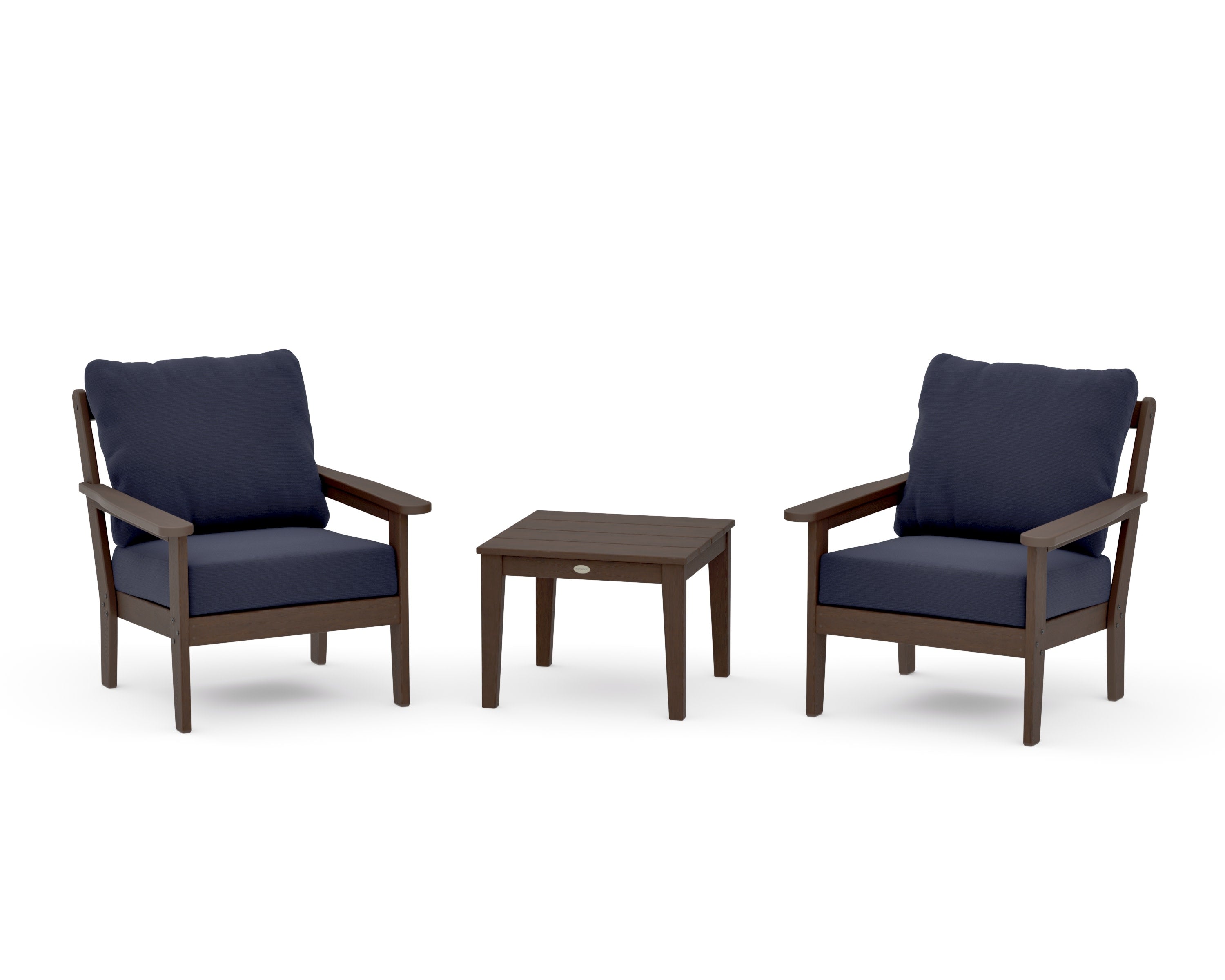 Cottage 3-Piece Deep Seating Set in Kona / Navy Linen