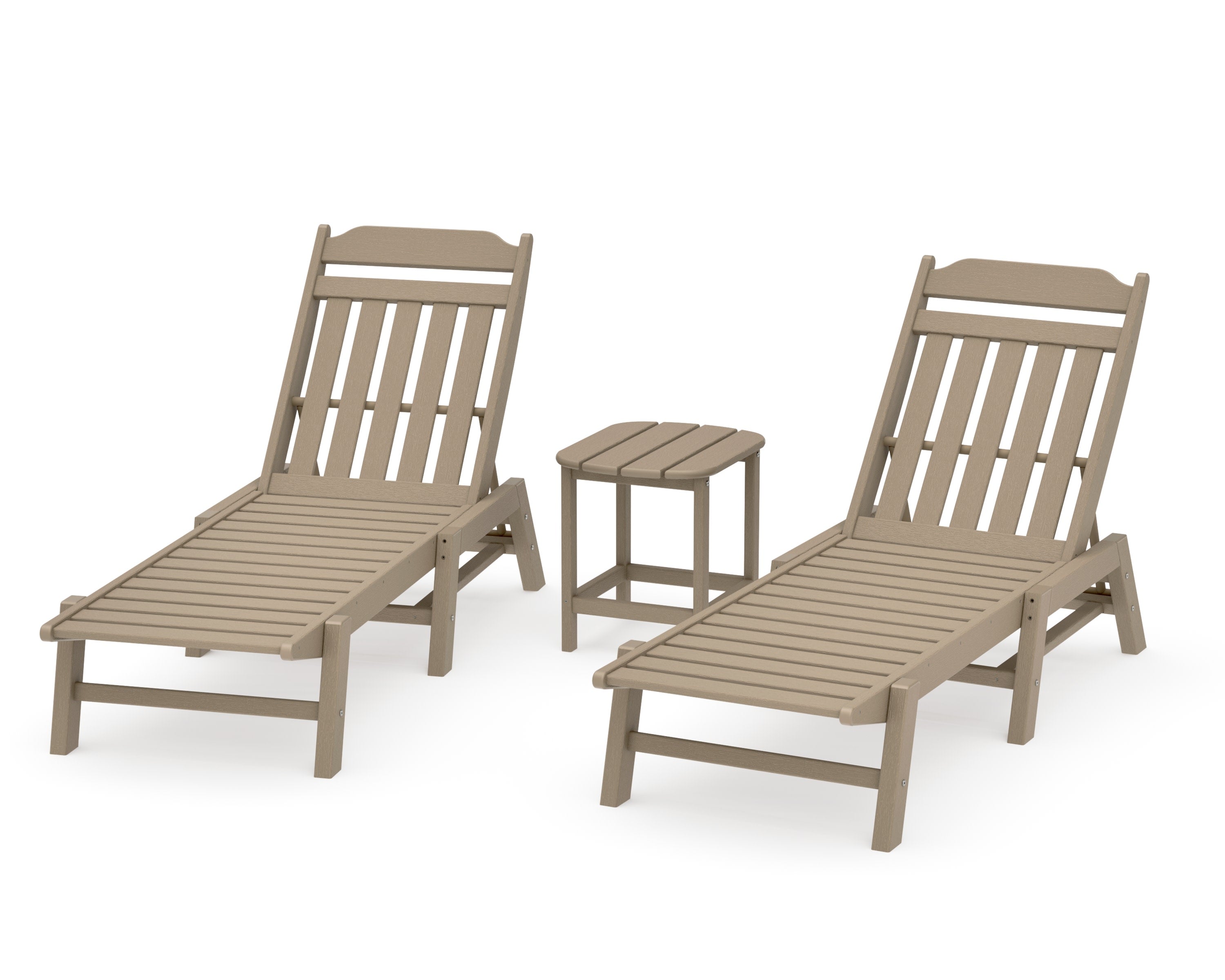 Cottage 3-Piece Chaise Set in Vintage Sahara