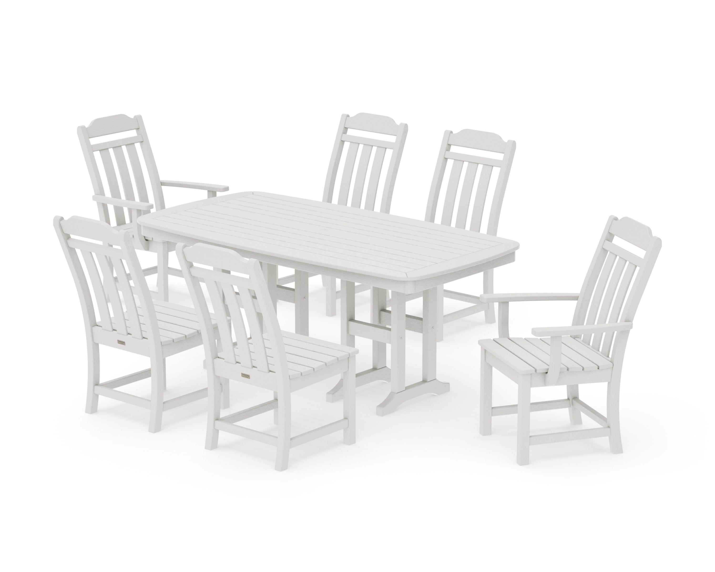 Cottage 7-Piece Dining Set in Vintage White