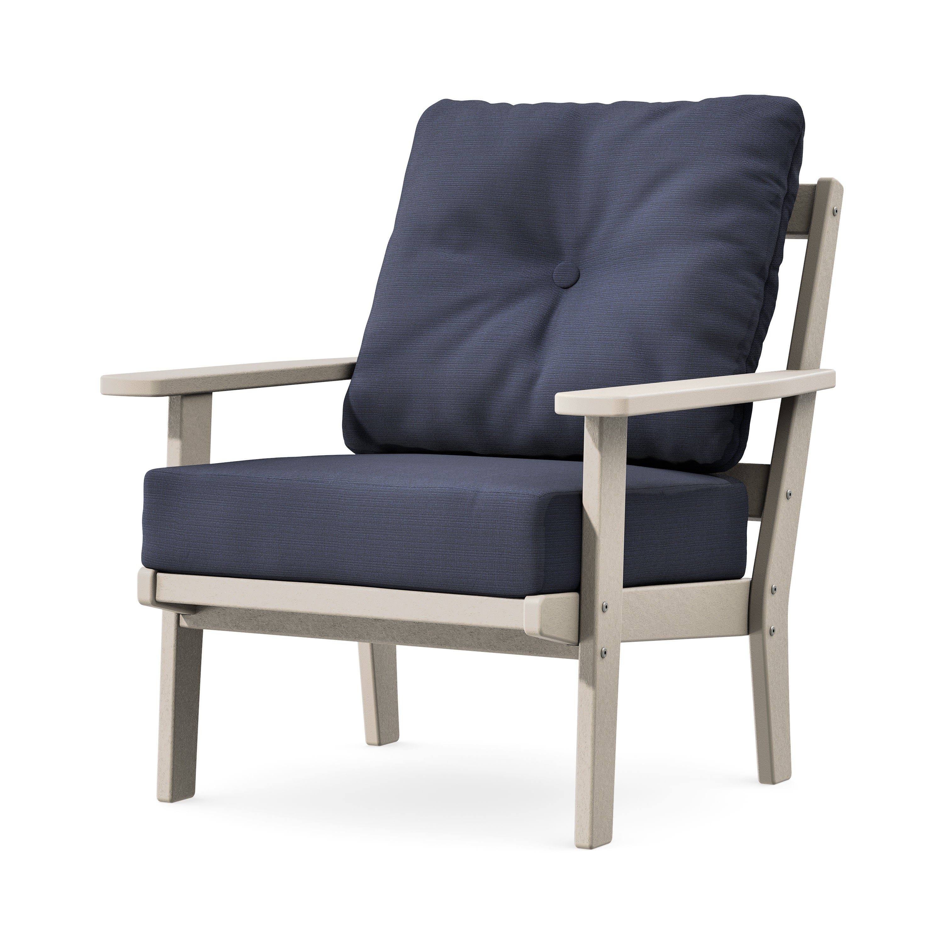 Prairie Deep Seating Chair in Sand / Navy Linen