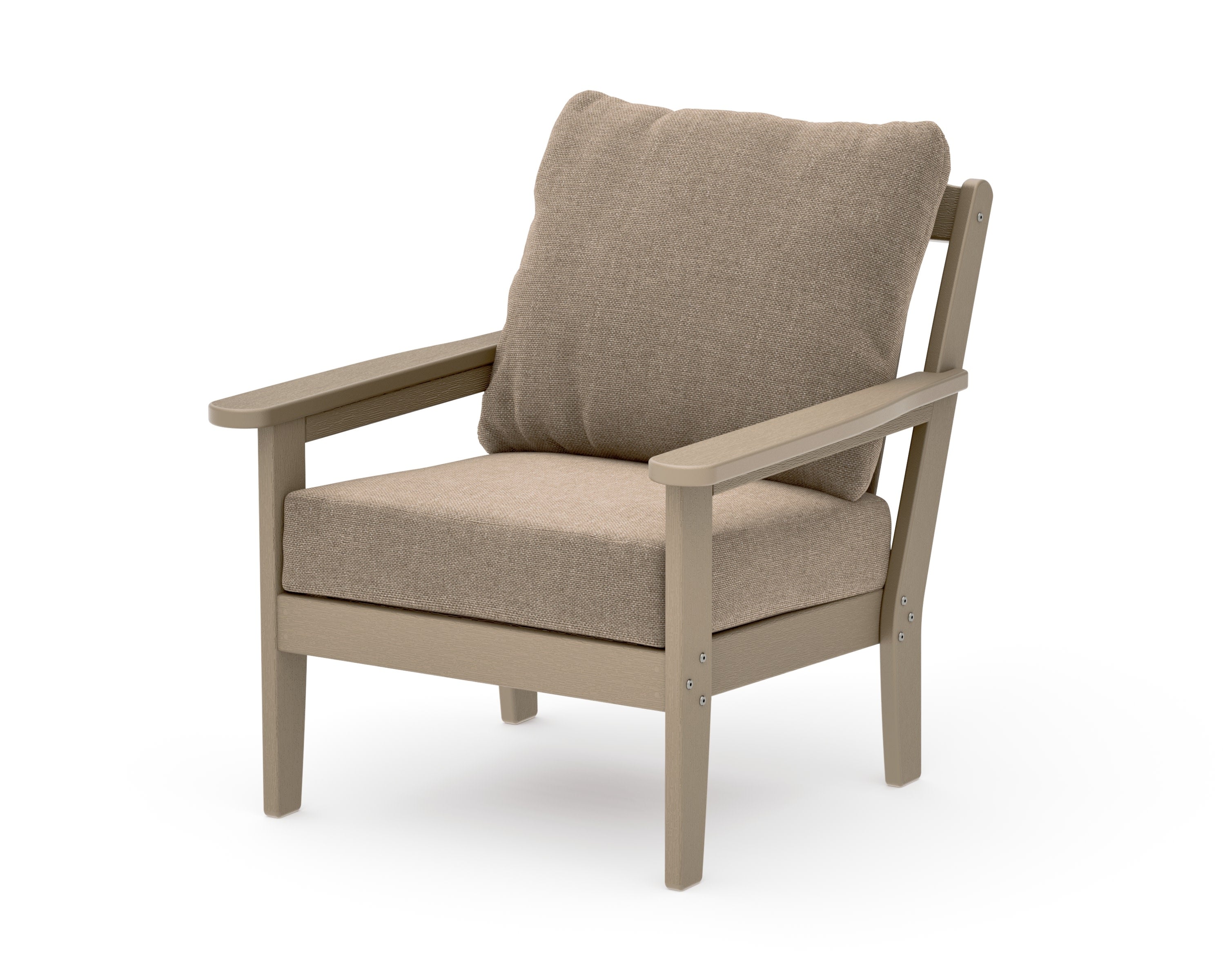 Cottage Deep Seating Chair in Vintage Sahara / Spiced Burlap