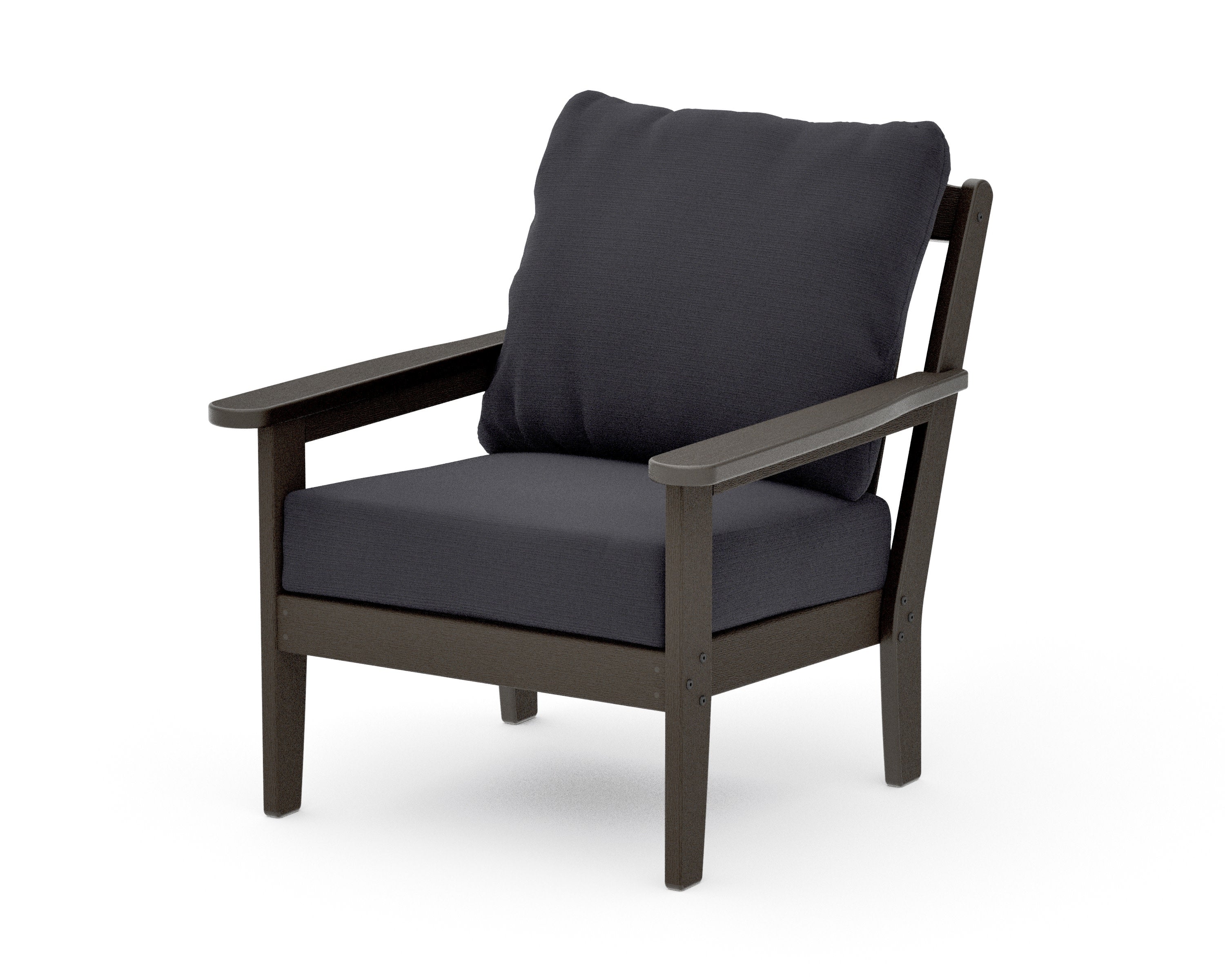 Cottage Deep Seating Chair in Vintage Coffee / Midnight Linen