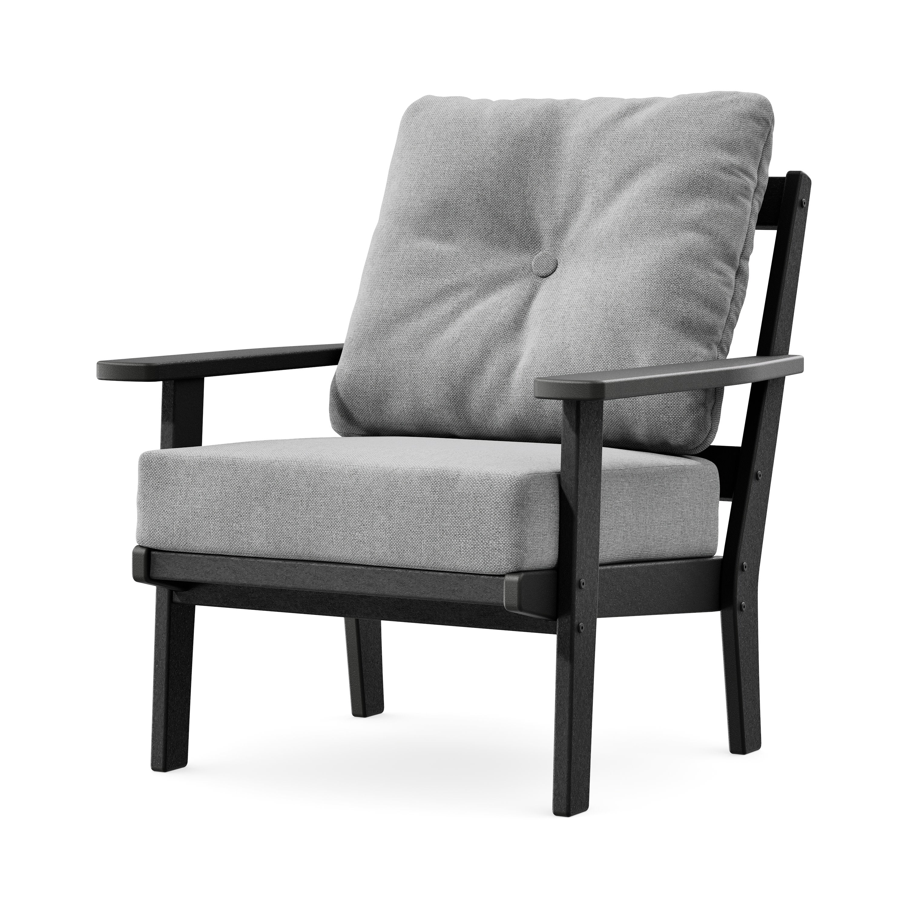 Prairie Deep Seating Chair in Black / Grey Mist