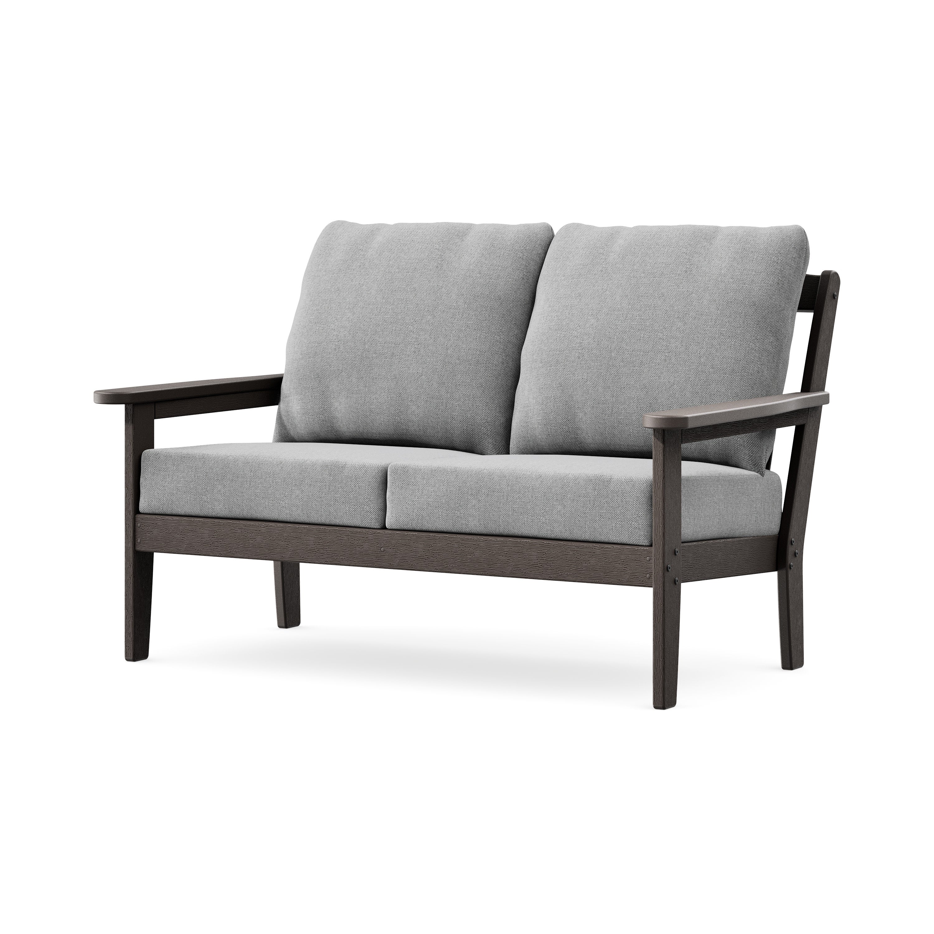 Cottage Deep Seating Loveseat in Vintage Coffee / Grey Mist