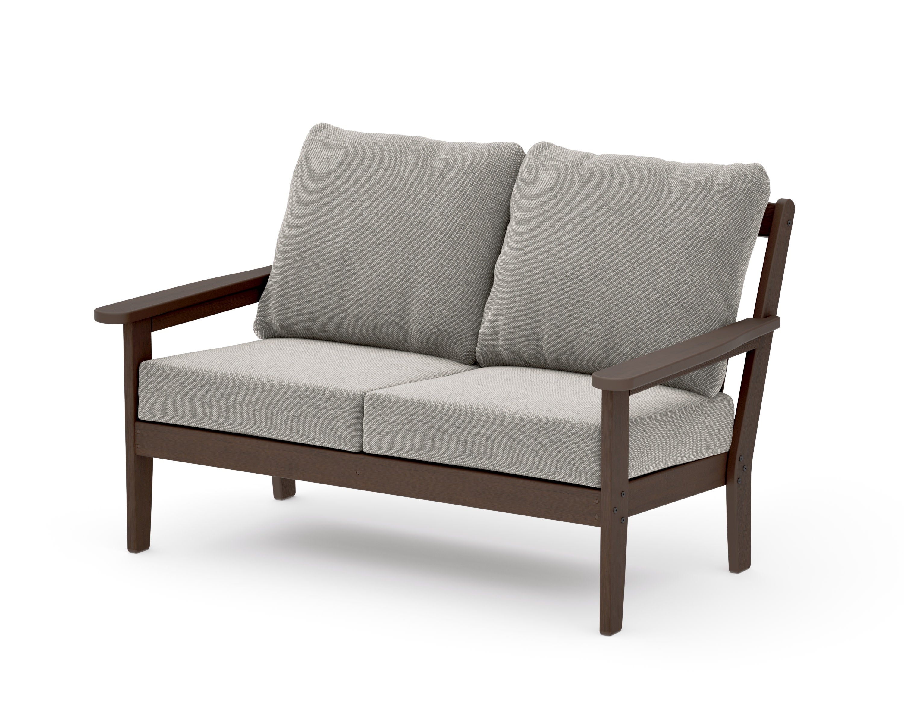 Cottage Deep Seating Loveseat in Kona / Weathered Tweed