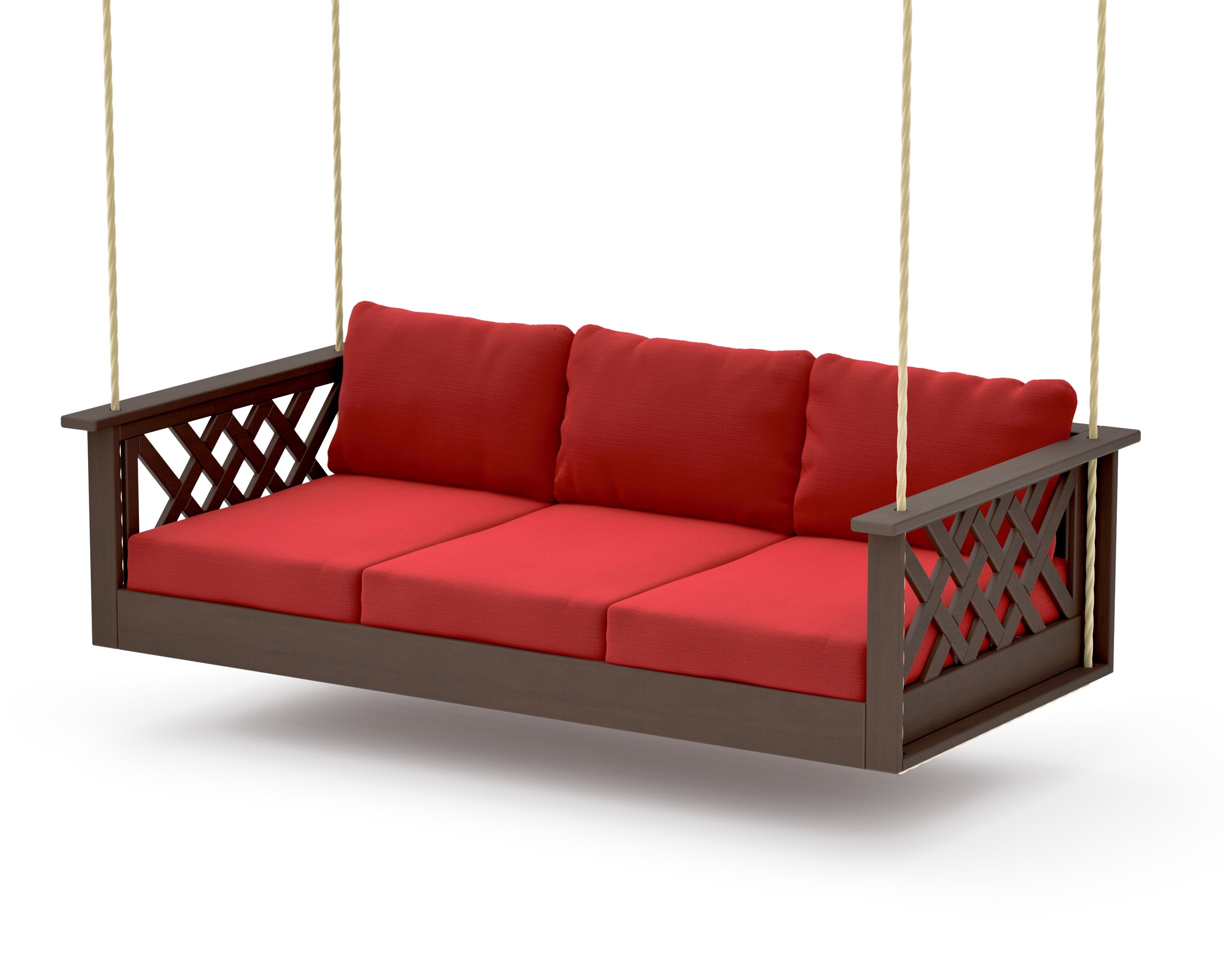 Wovendale Daybed Swing in Kona / Crimson Linen