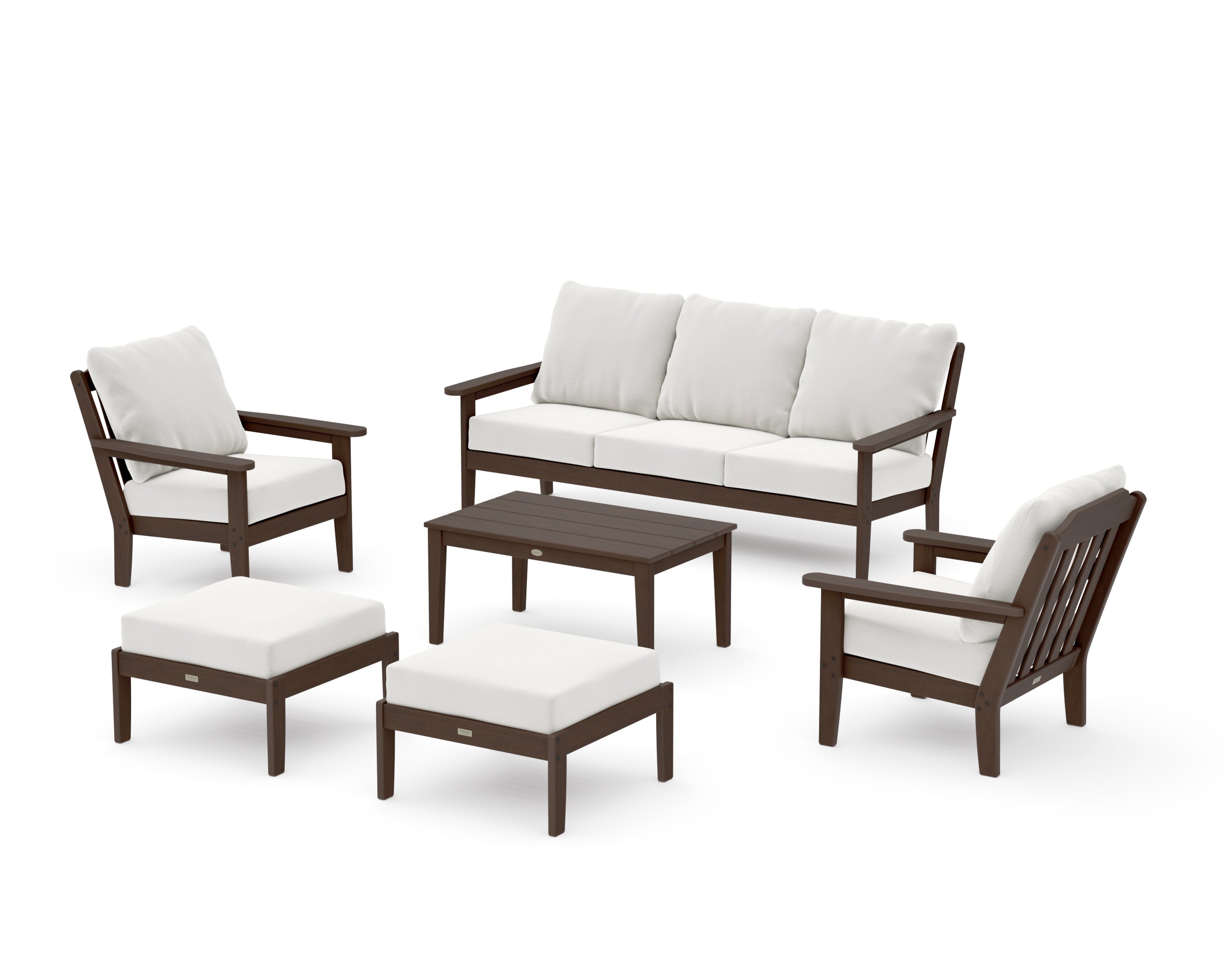 Cottage 6-Piece Lounge Sofa Set in Kona / Natural Linen
